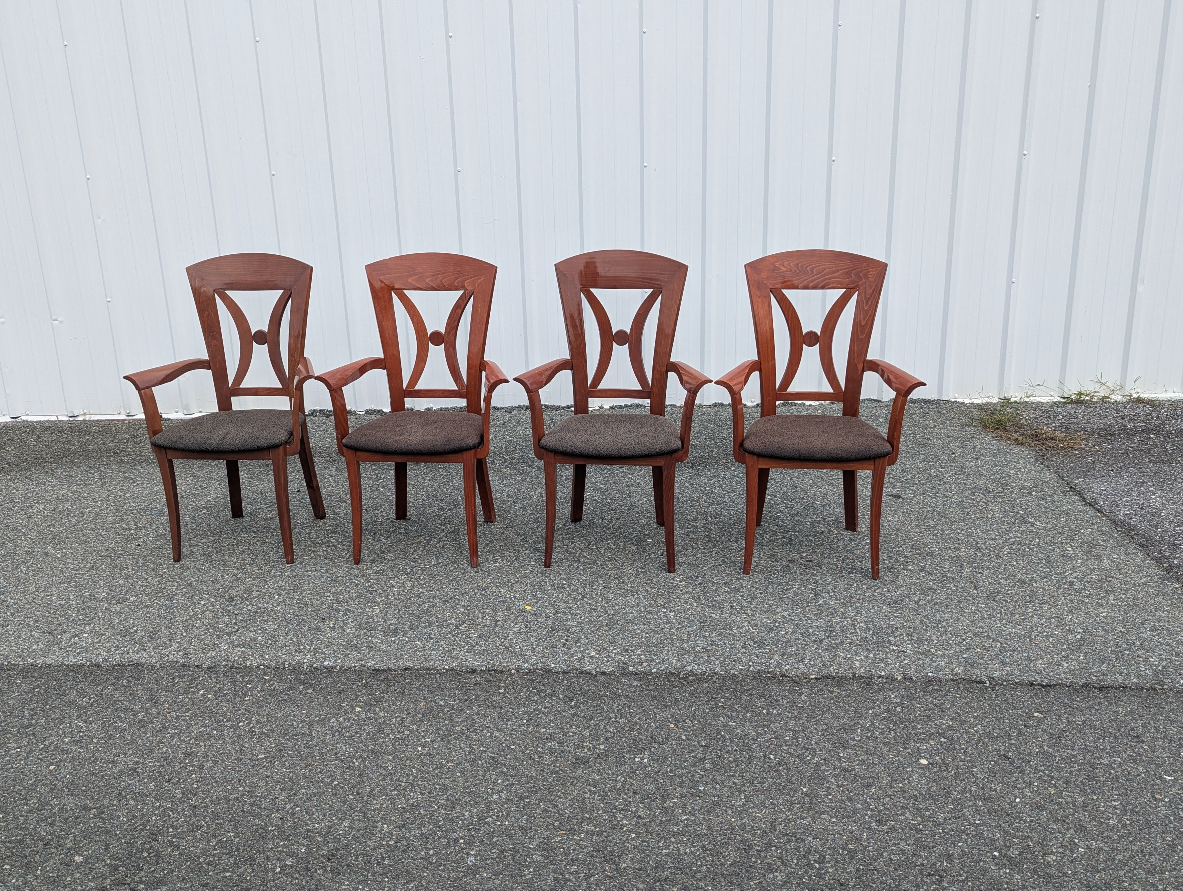 Set of Four Handmade Mid-Century Modern Italian Dining
