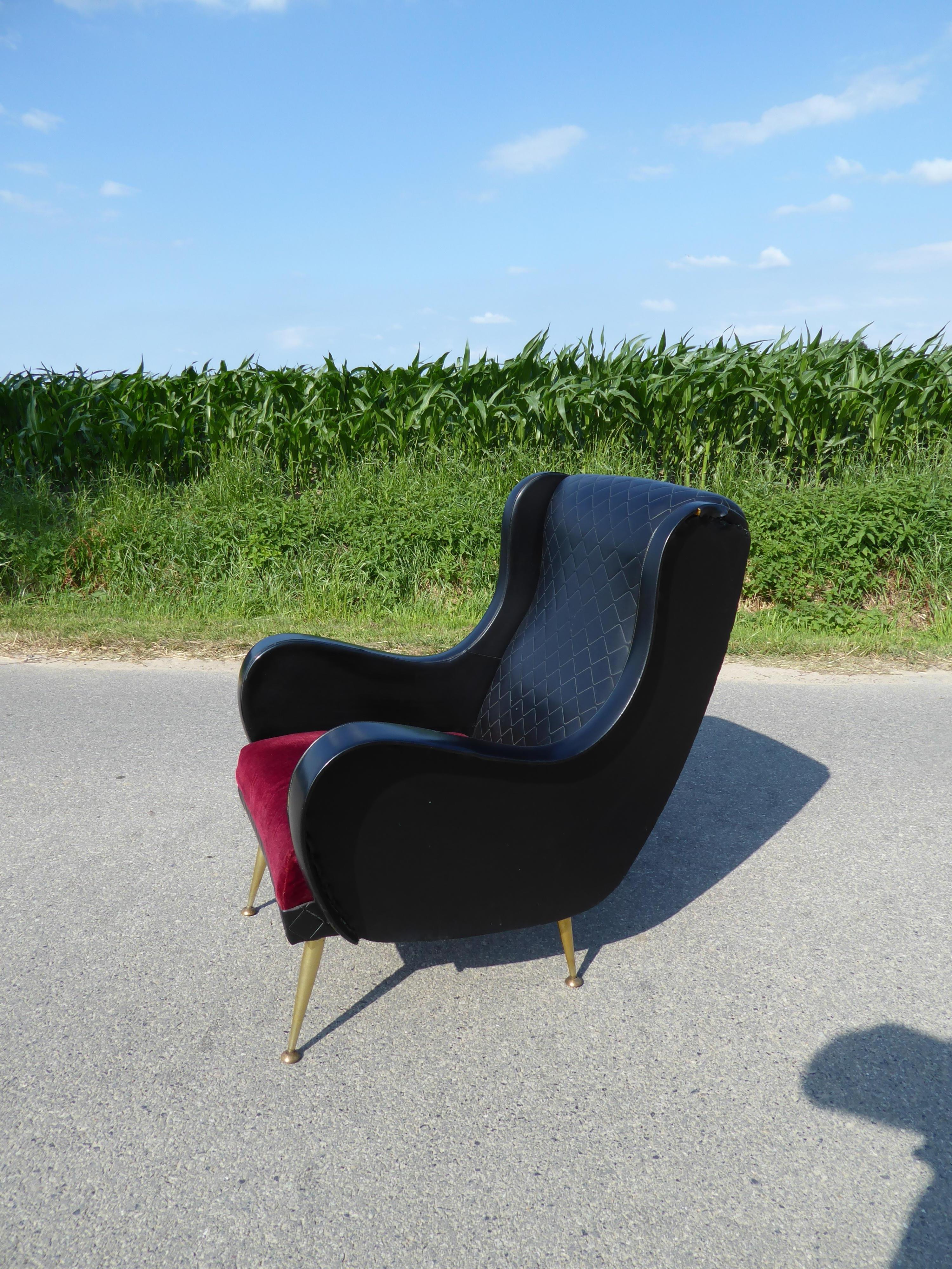 Italian Relax Lounge Chair in the style of Marco Zanuso, 1950s