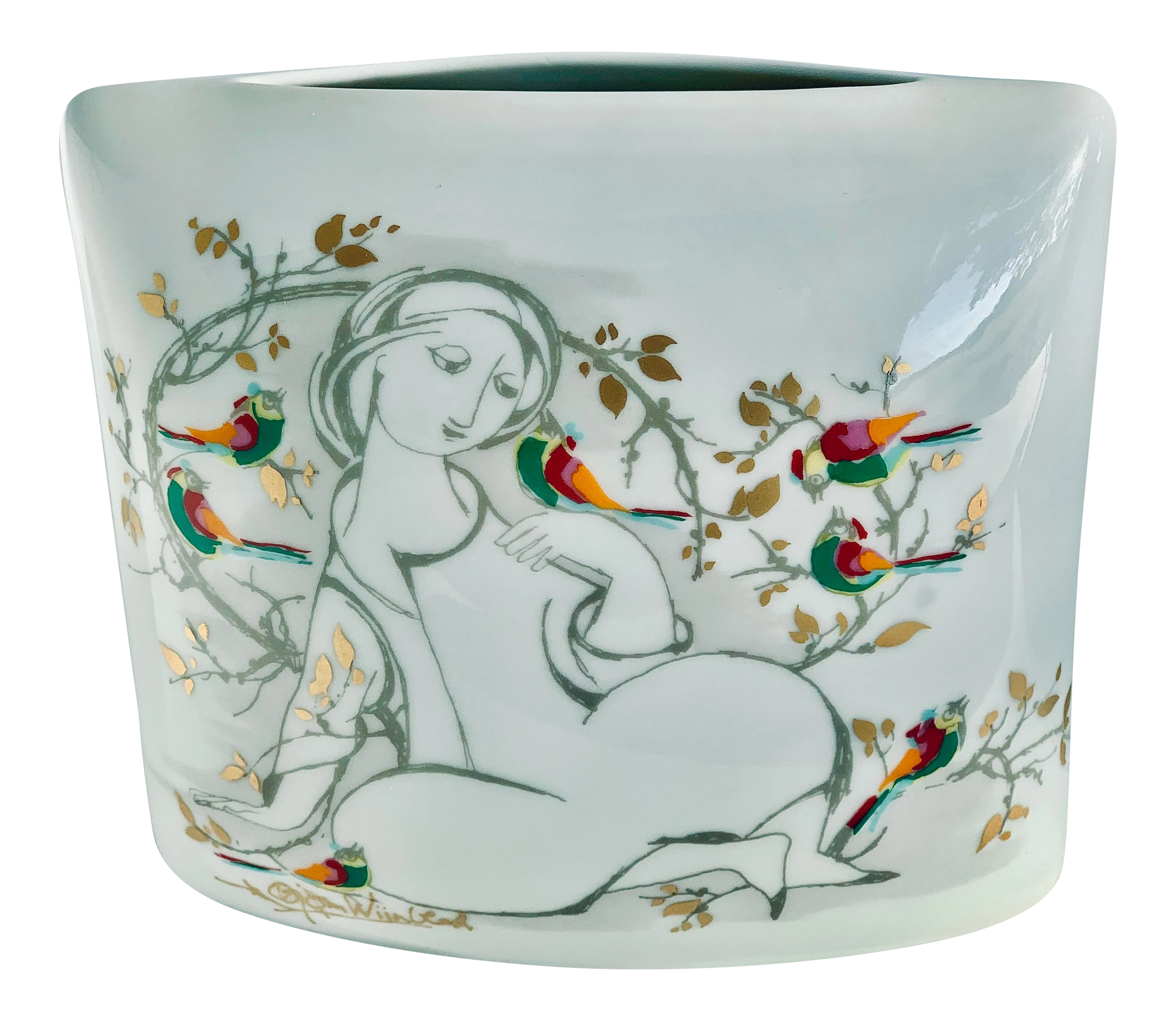 Mid-Century 1965 Rosenthal 'Love Story' Porcelain Vase by Danish