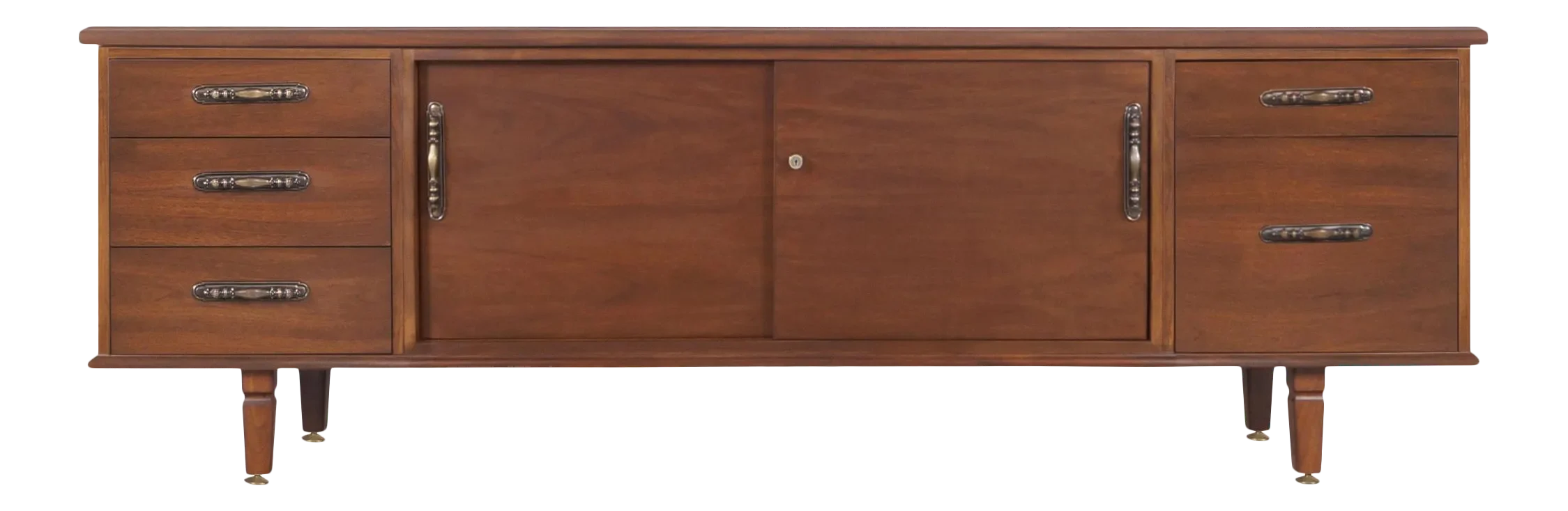 Vintage Walnut Credenza by Maurice Bailey for Monteverdi Young Chairish
