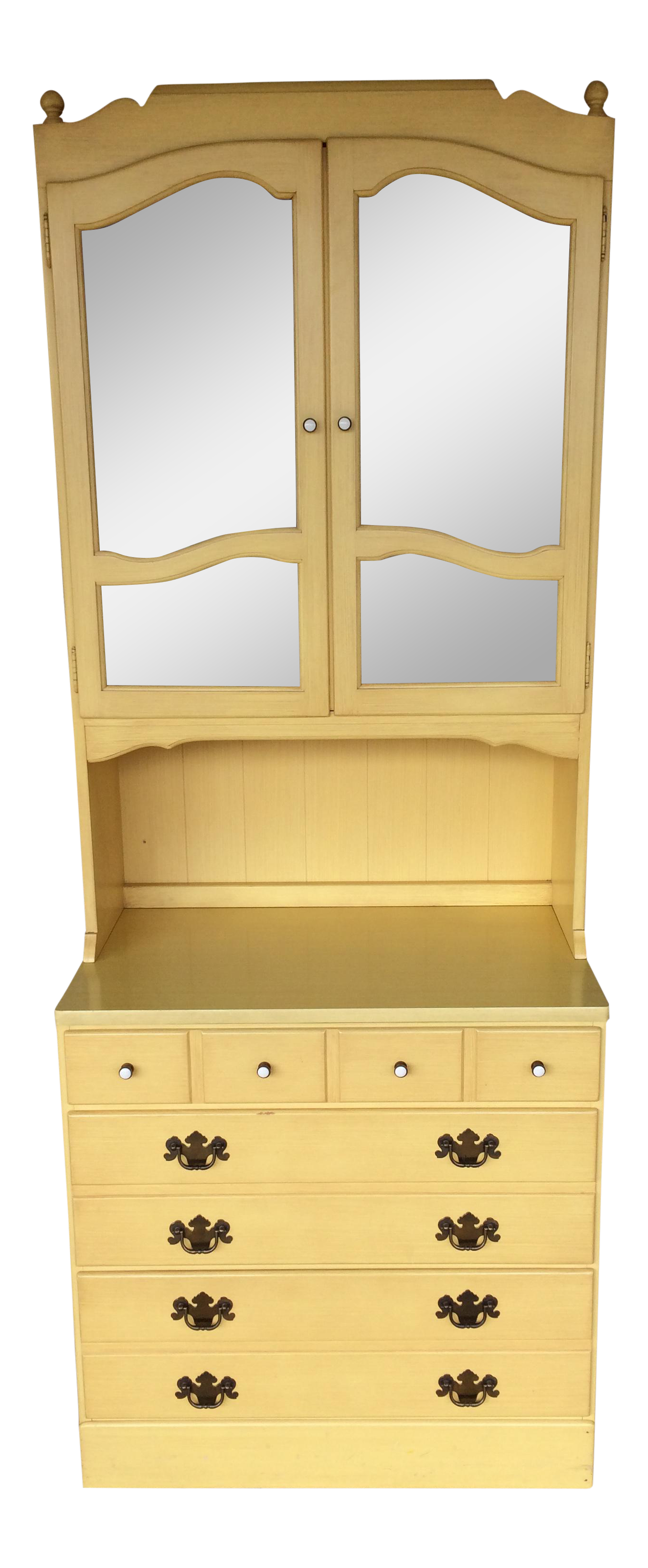 Ethan Allen Daffodil 5 Drawer Chest With Top Hutch 411