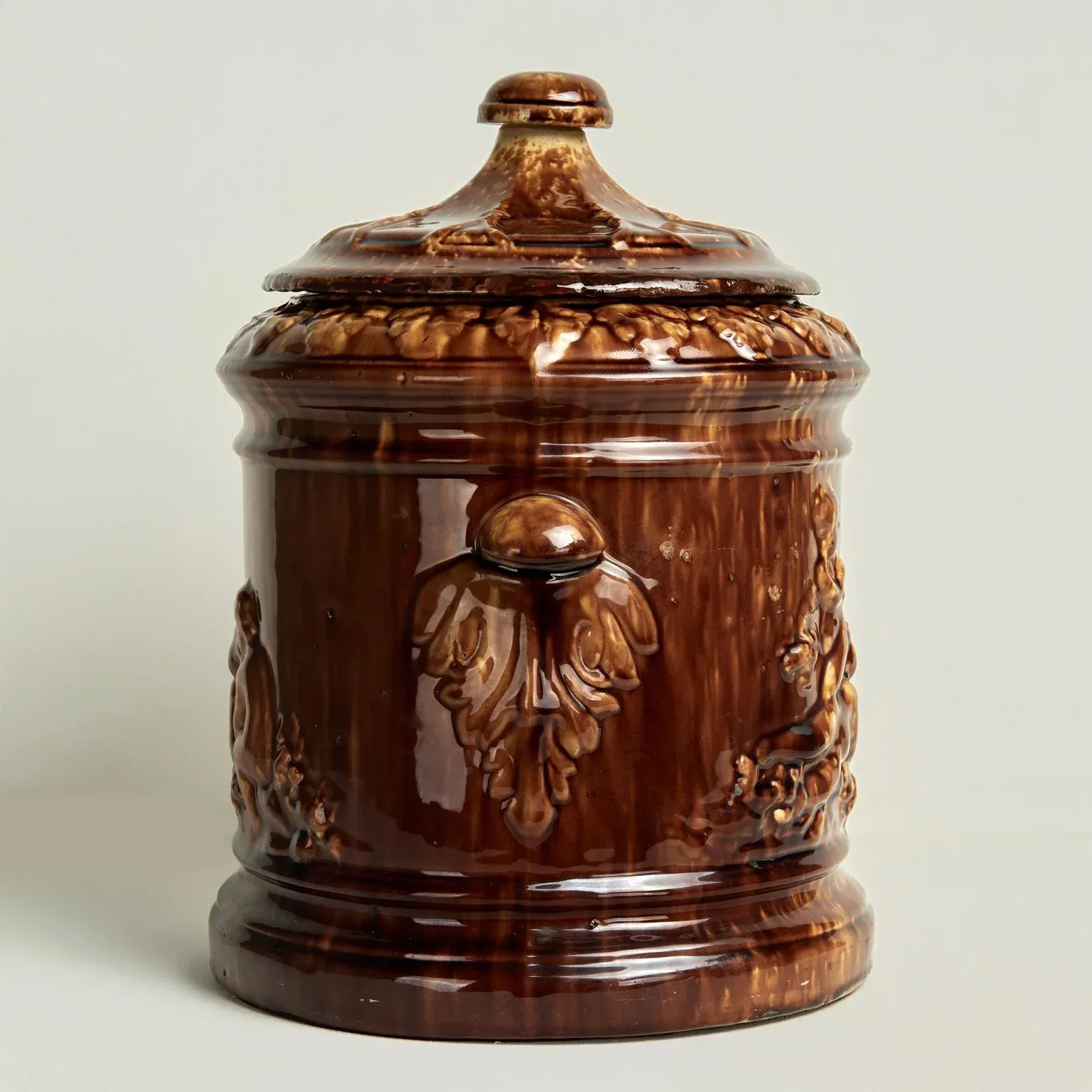 old ceramic tobacco jars Savinelli Small Antique Jar "Tabak" Antique Majolica Tobacco Jar Humidor