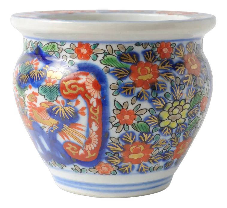 Japanese Imari Porcelain Flower Can from Tezuka Kinsei