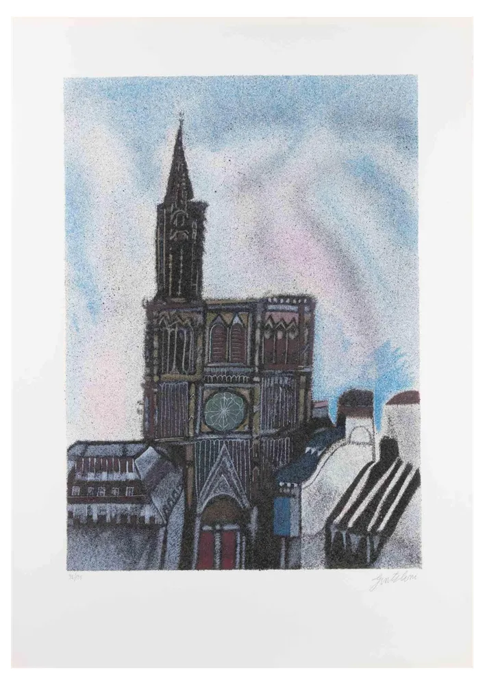 Franco Gentilini, Church, Screenprint, 1970s