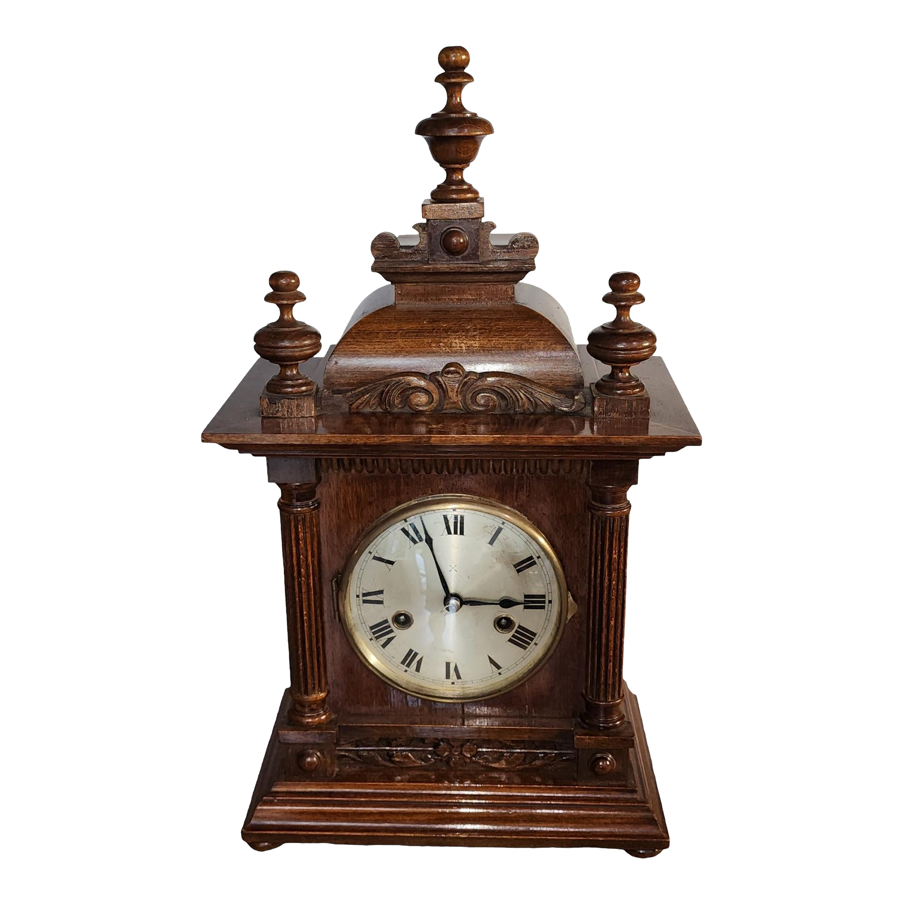 Late 1800s German Hac Wurttemberg Walnut 8 Day Mantel Clock Chairish