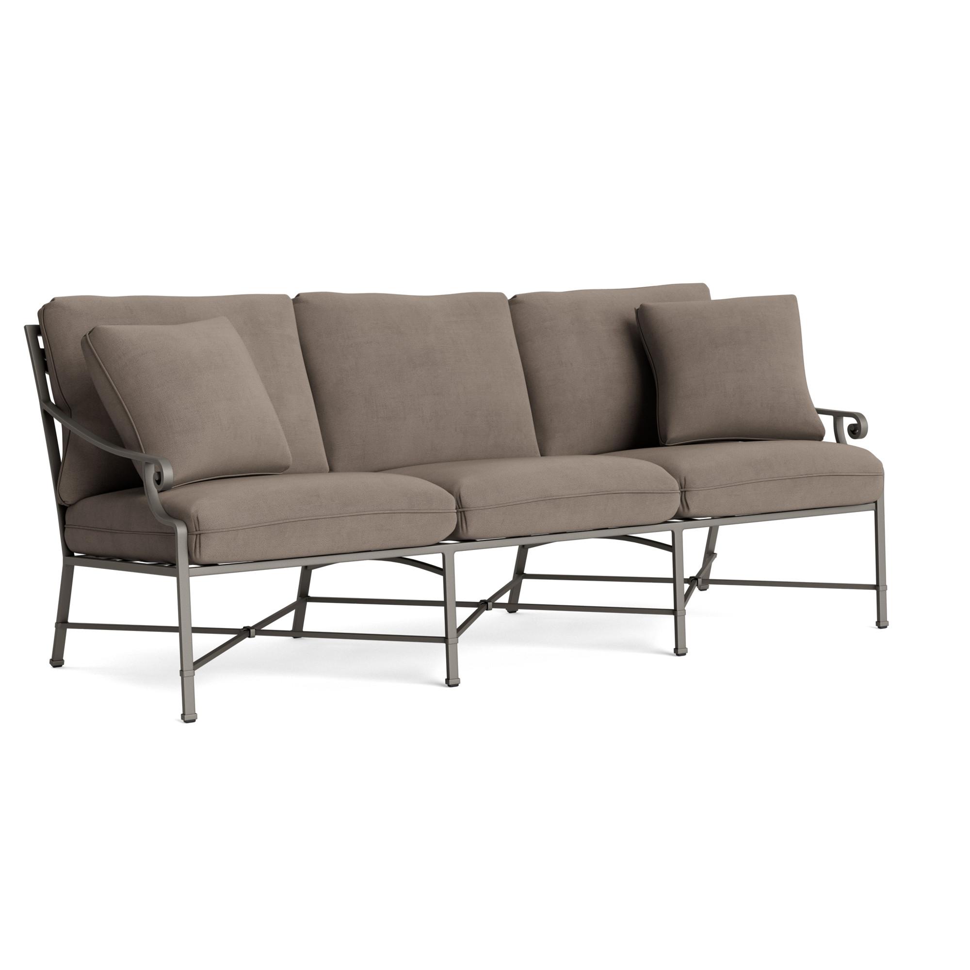 Brown Jordan Venetian Sofa, Mica frame with Fusion Taupe fabric