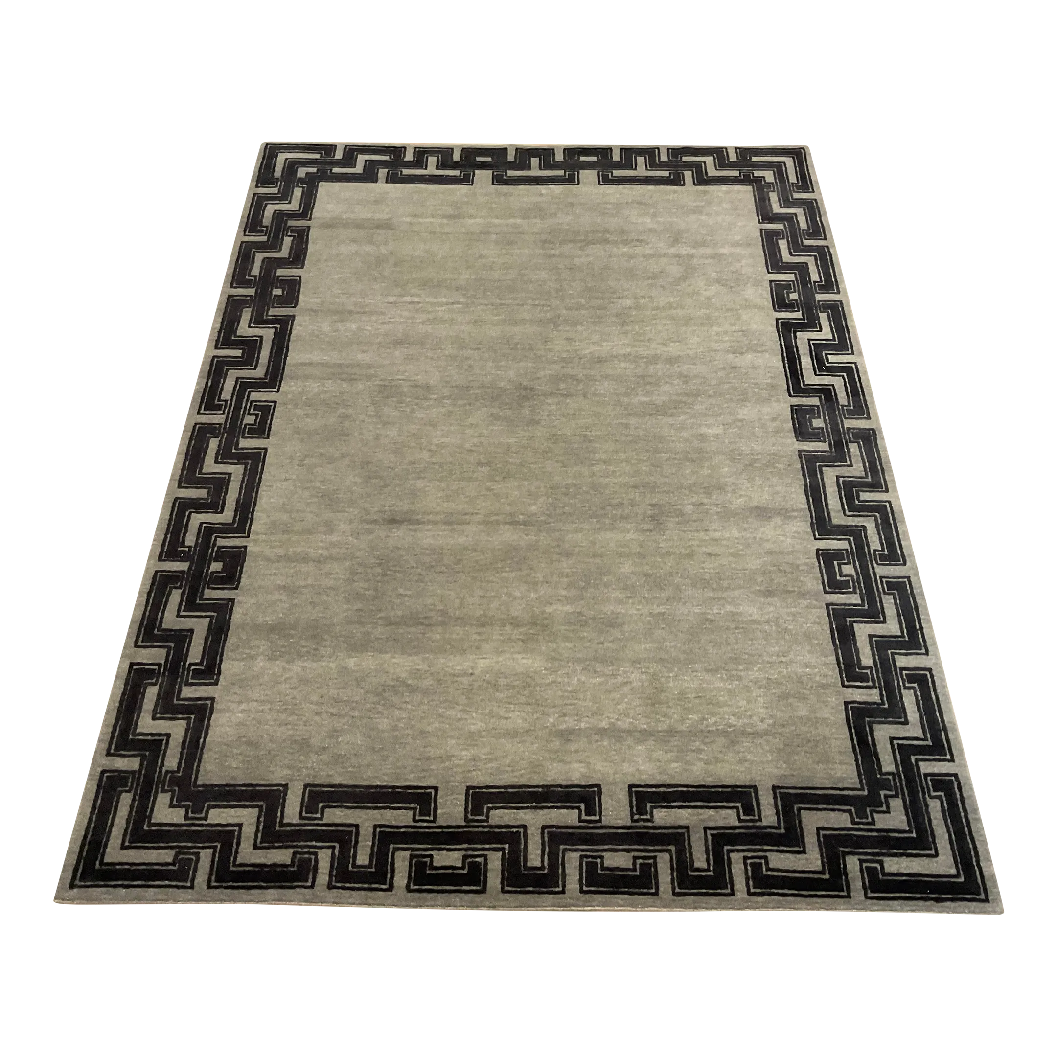 Nourison Home for Christopher Guy Black and Gray Key Wool and Silk Hand Knotted Rug 9x12