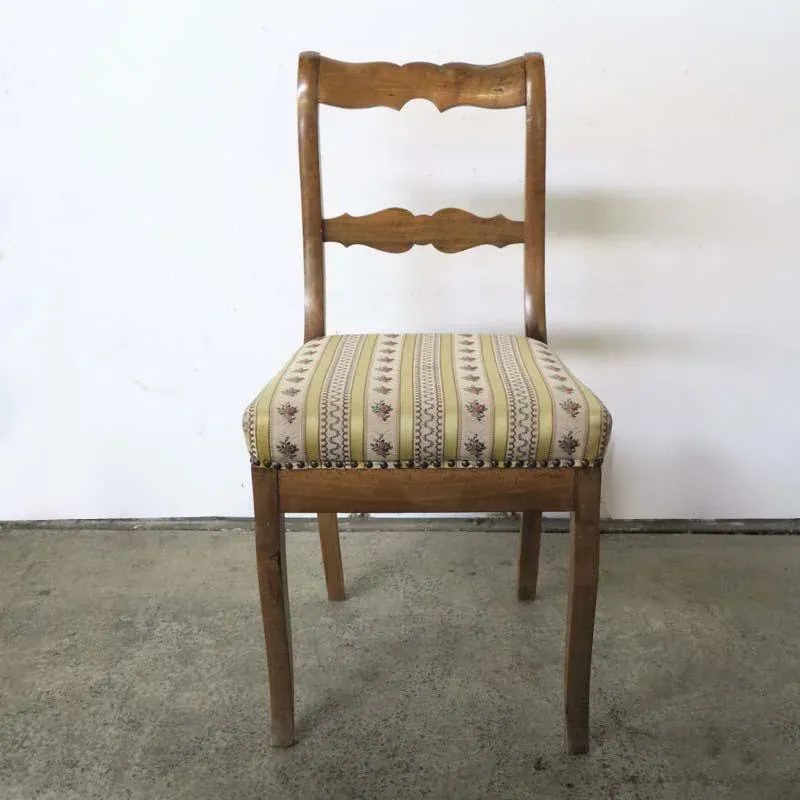 Antique Biedermeier Walnut Side Chair