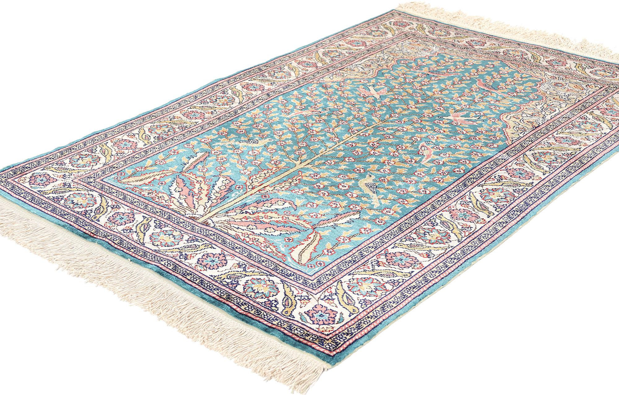 114×192 \"Forest walk”ViNTAGE TURKiSH RUG No. A1139- 4.1' x 11.1' Vintage Turkish Kars Area Rug
