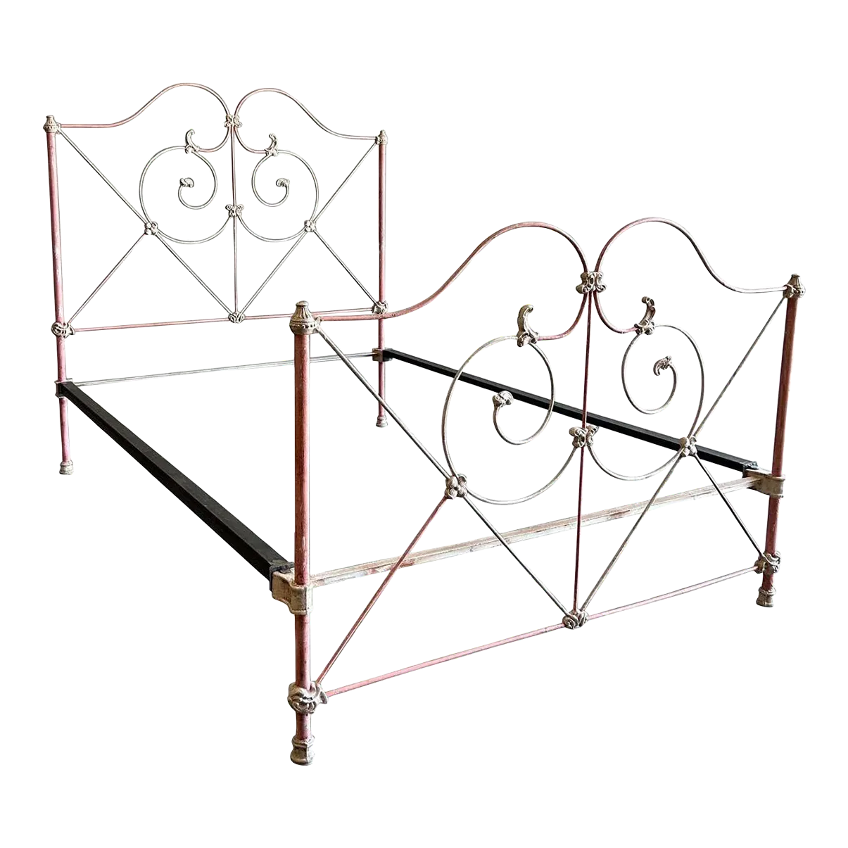 Late 19th Century Antique Full Size Iron Bed With Side Rails Chairish