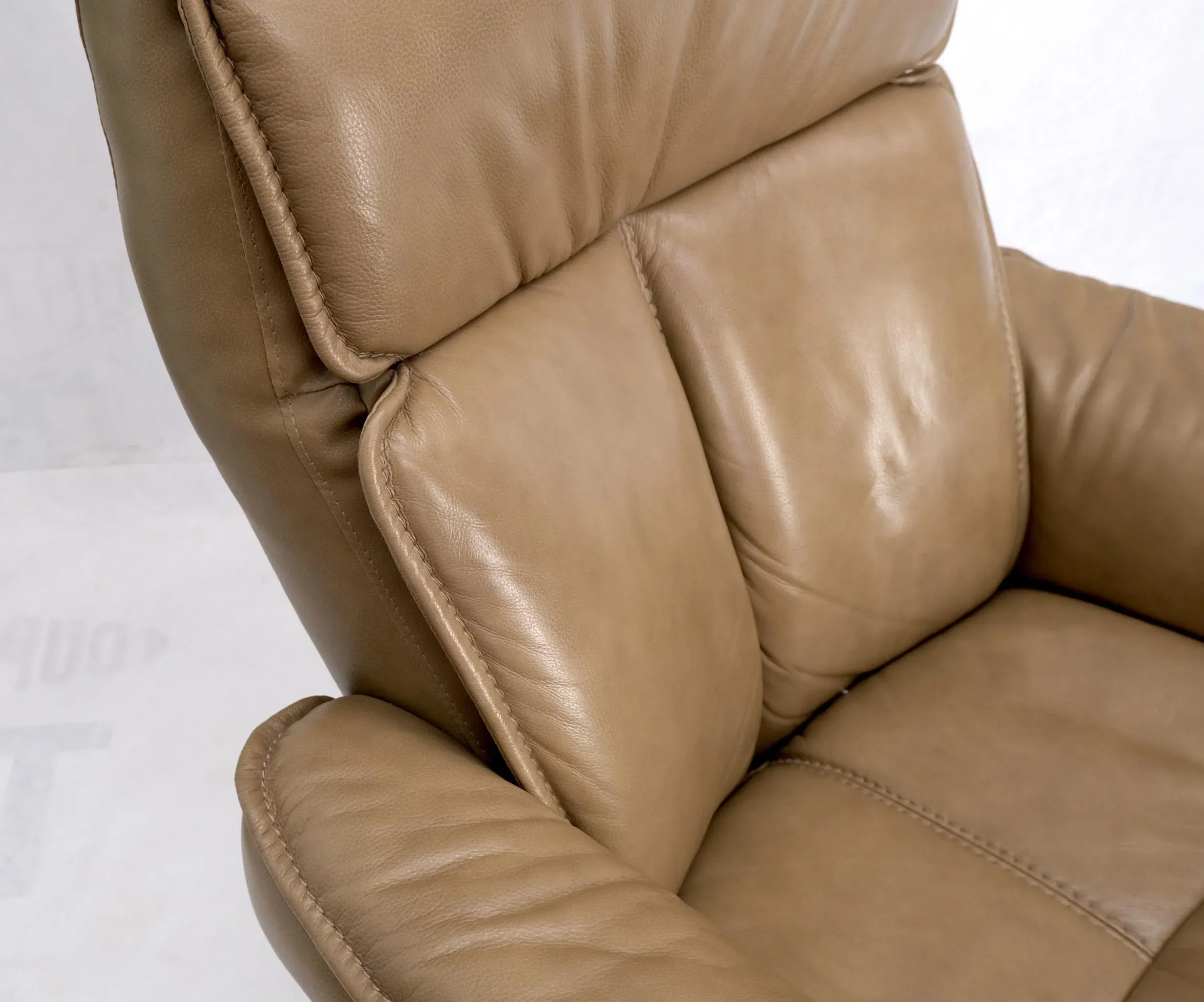 Leather Reclining Chair Ottoman by Thomasville Set of 2 Chairish