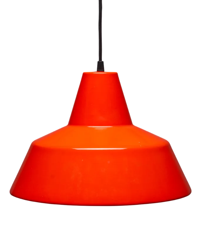 Orange Enamel Pendant from Louis Poulsen, 1969