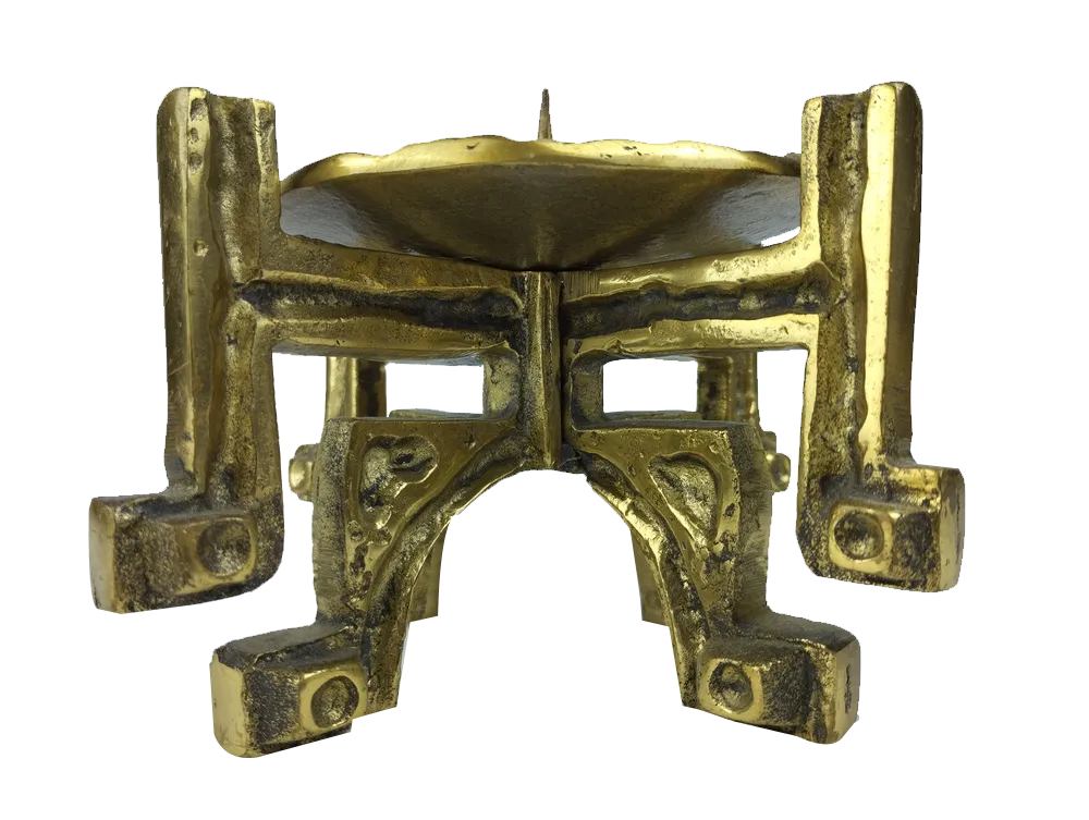 The Golden Gallop 4点まとめ売り Brutalist Candleholder in the style of Giuseppe Gallo, 1970s