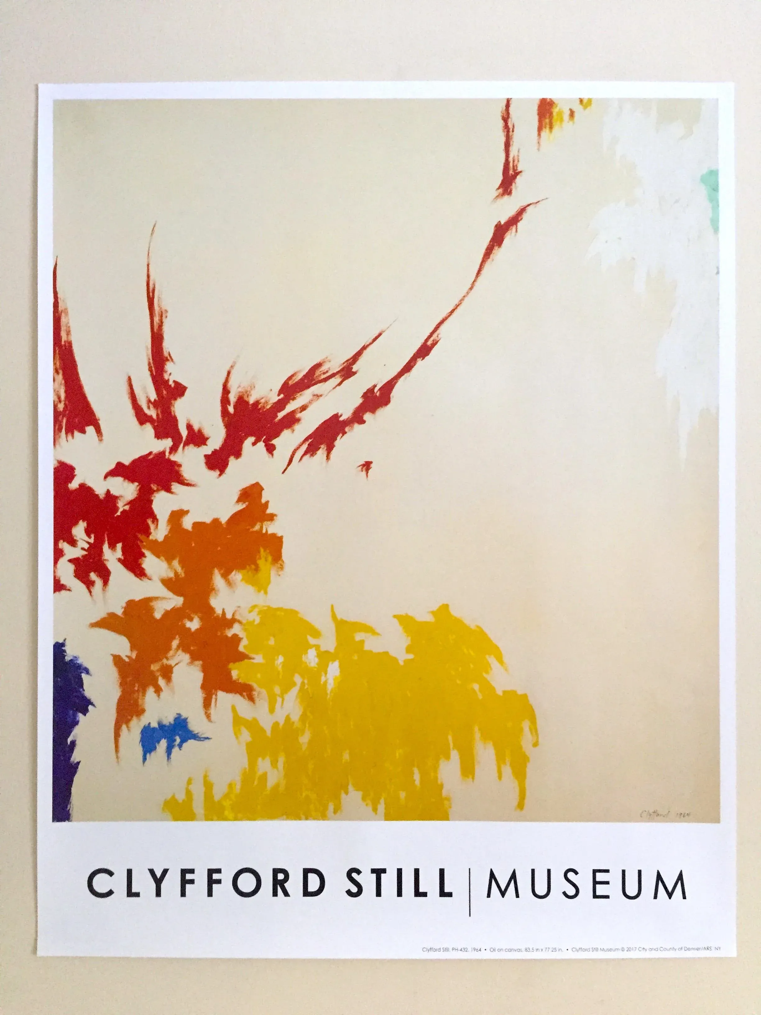 Clyfford Still Abstract Expressionist Lithograph Print Poster 