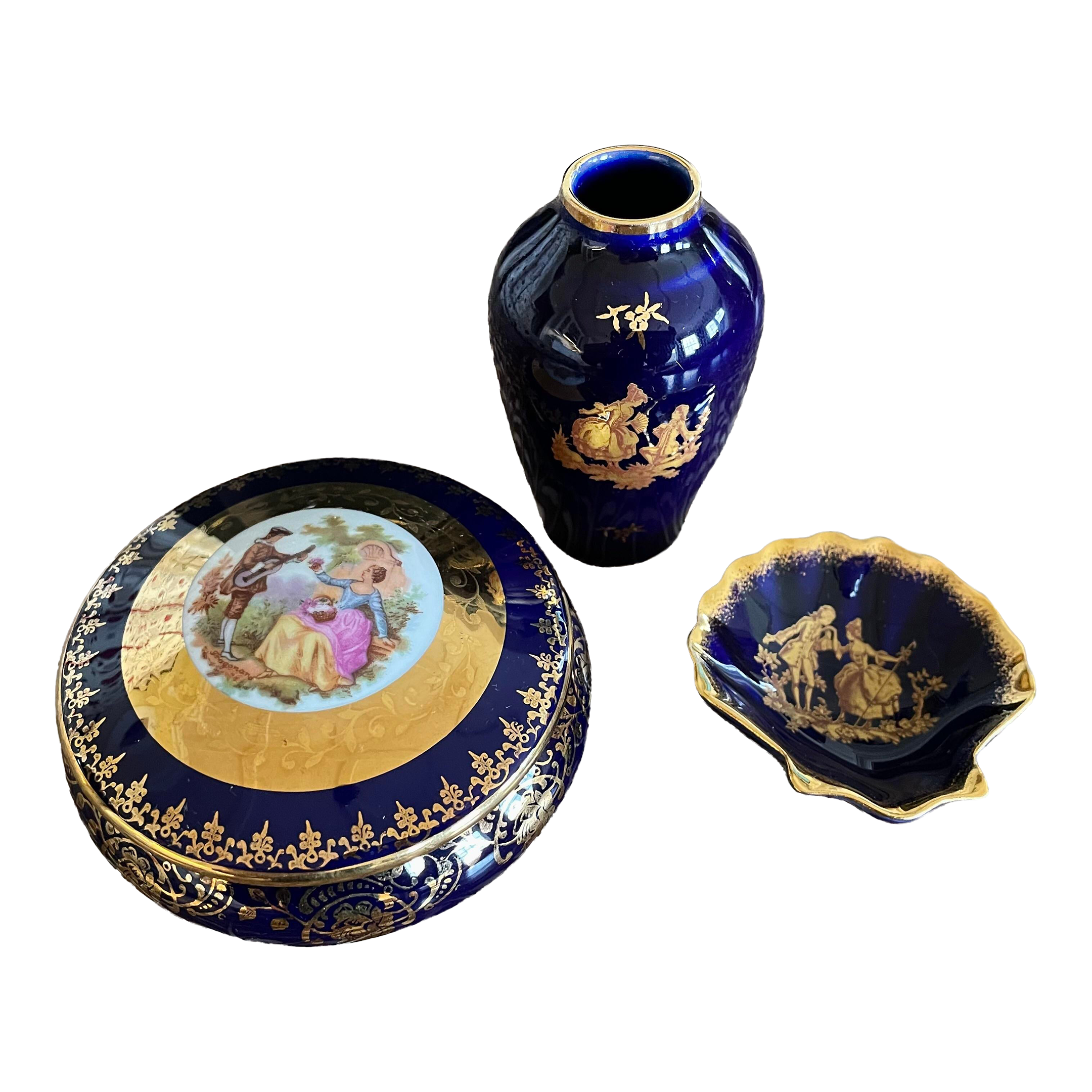 フランス製LIMOGES CASTEL花瓶2個セット LIMOGES CASTEL セット