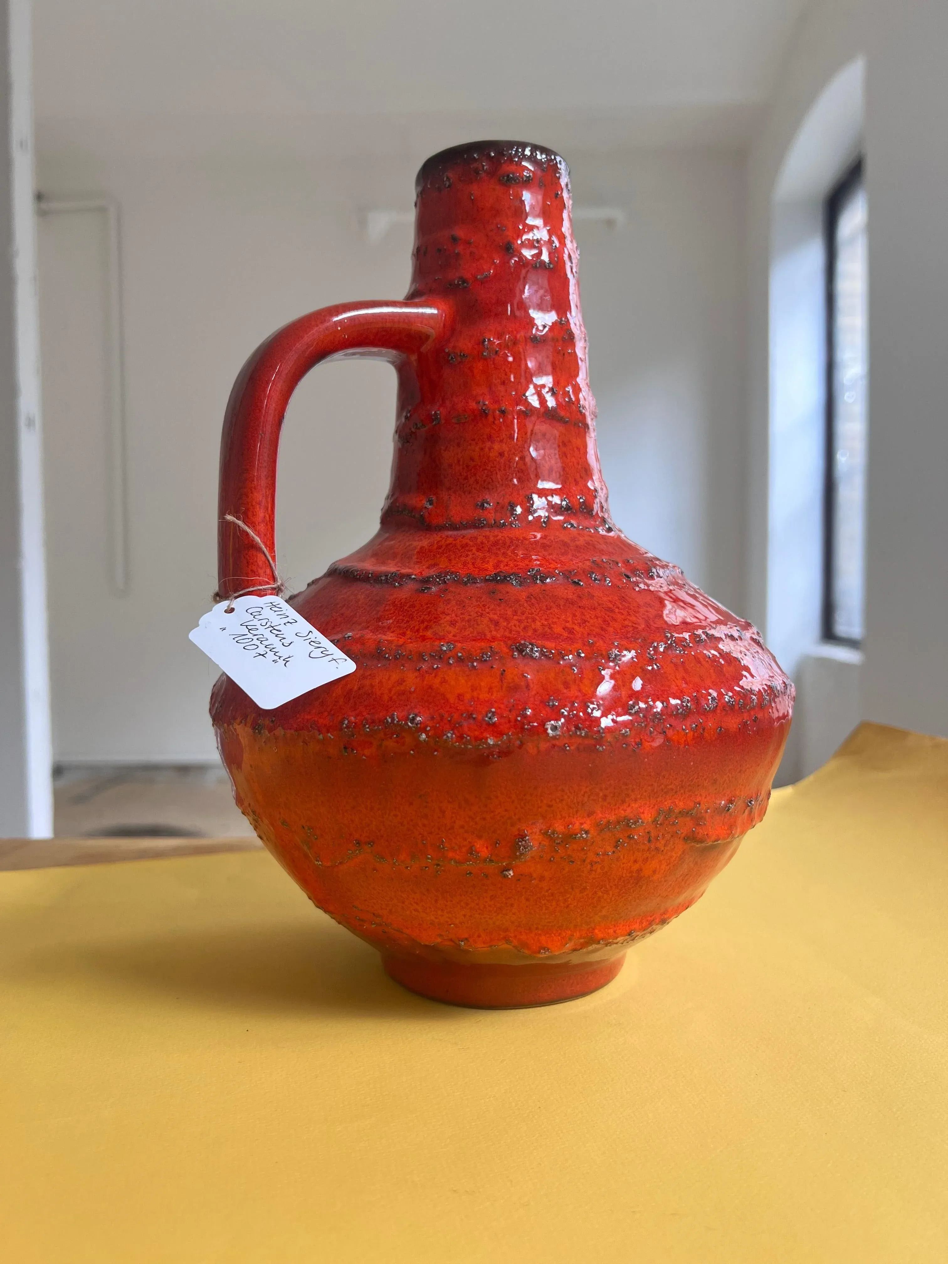 Heinz Siery Carstens Fat Lava花瓶 70s Fat Lava Vase 1007 by Heinz Siery for Carsten Keramik | Chairish
