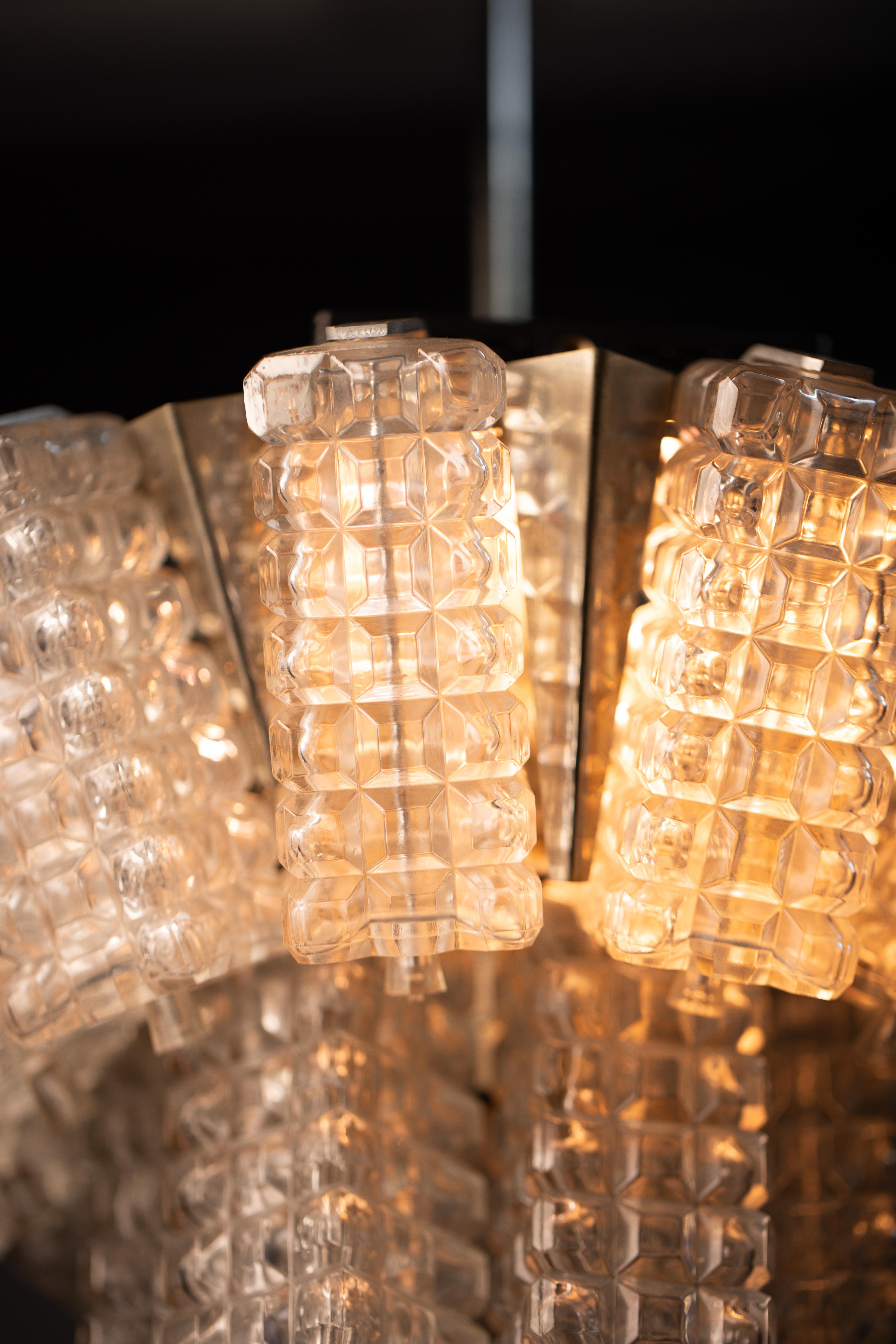 Vintage Austrolux Glass Pendant Light, 1960s