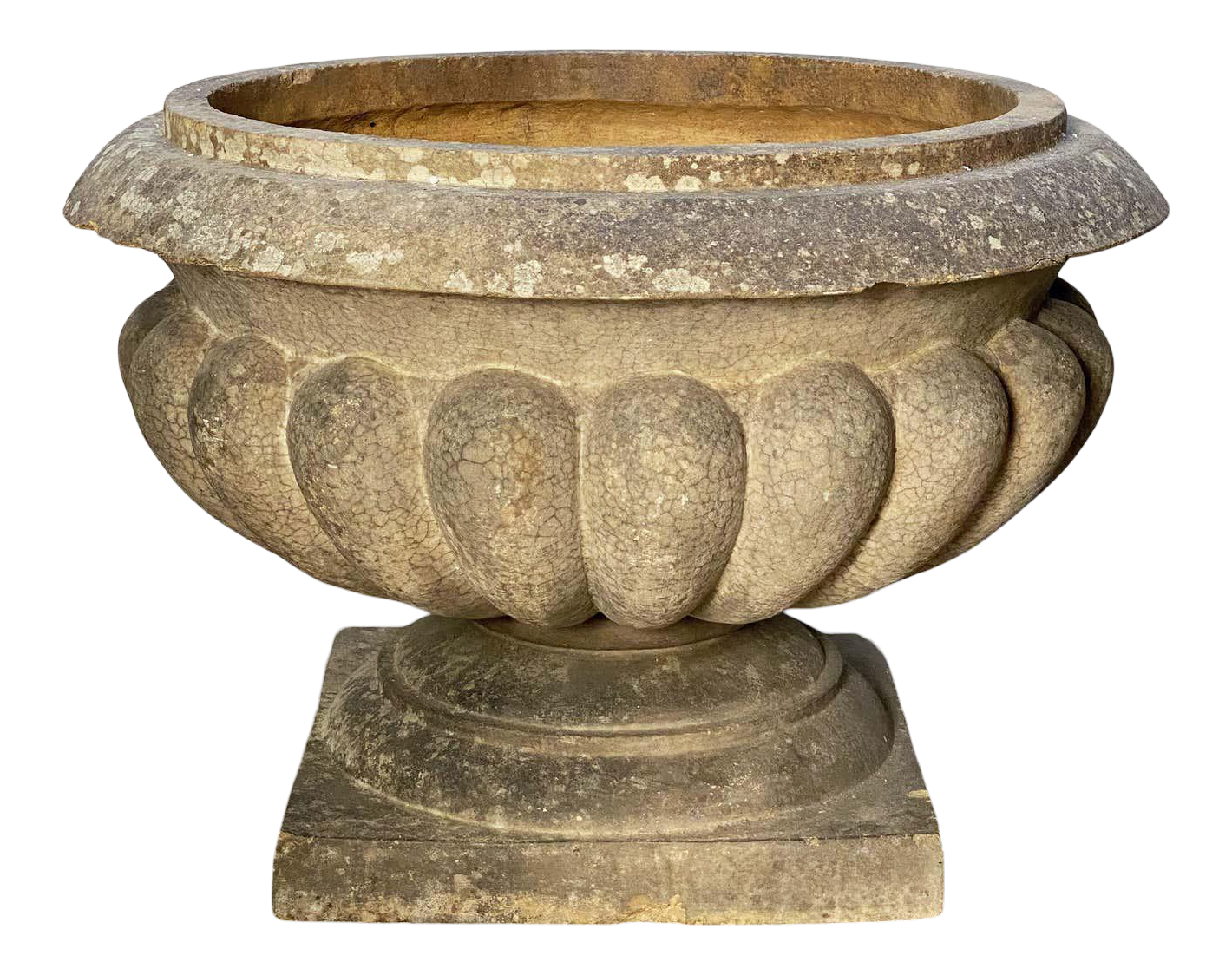 English Garden Urn or Planter Pot on Low Pedestal of Terracotta Chairish