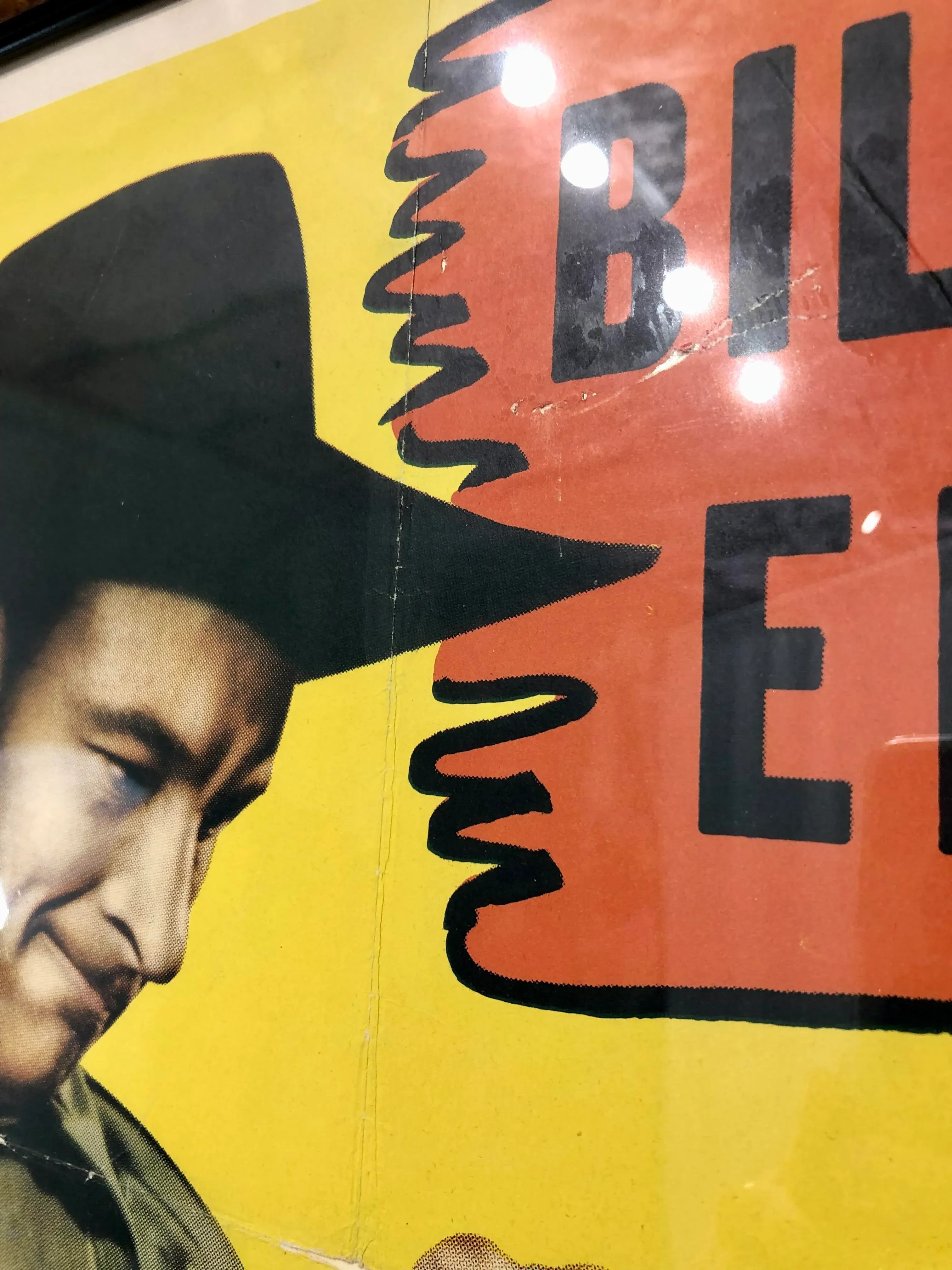 Vintage 1940s Hollywood Western Press Poster in Burl Frame