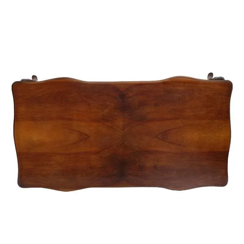 Early 20th-Century Baroque Hand-Carved Walnut Table