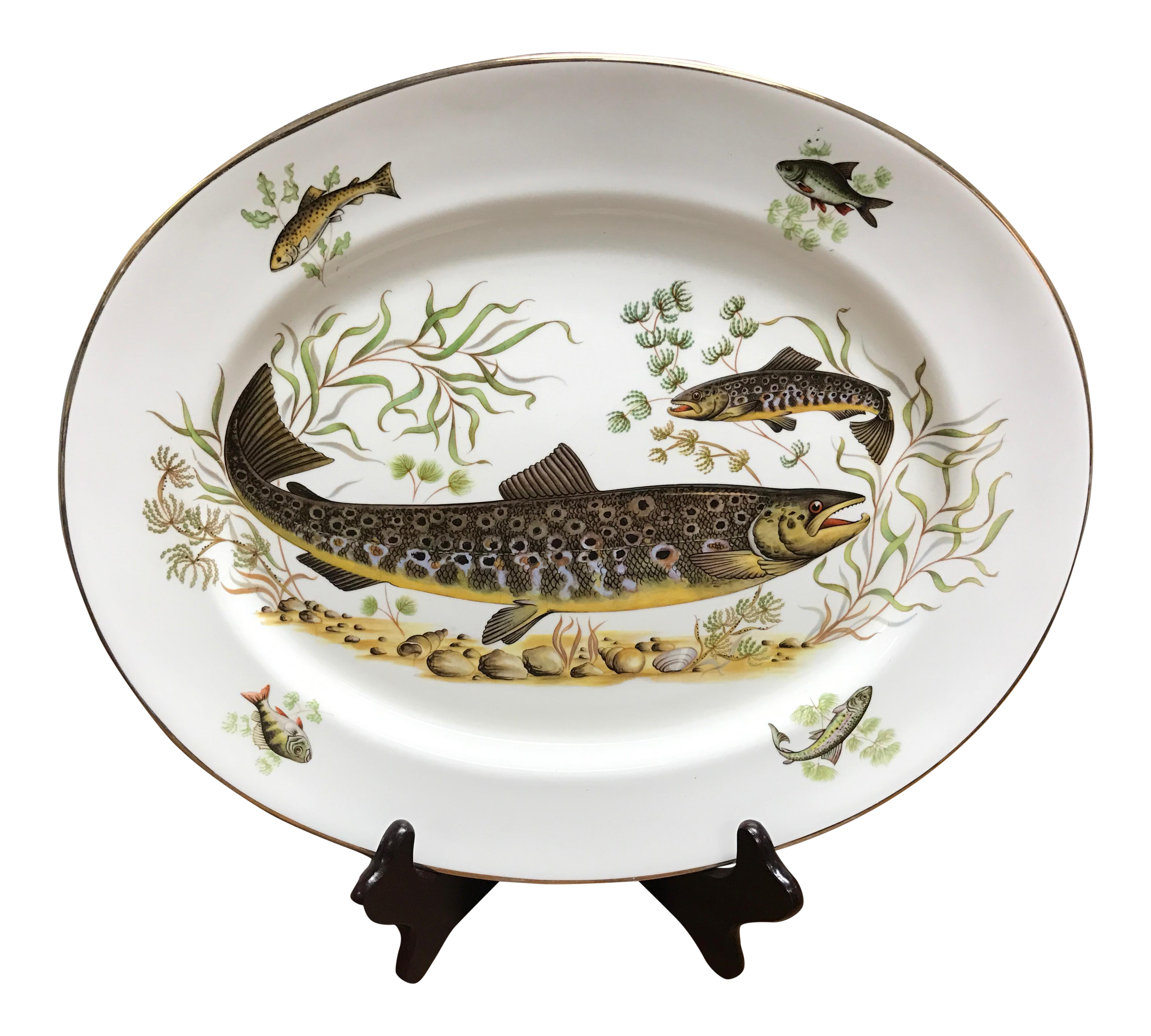 English Bone China Fish Platter Chairish