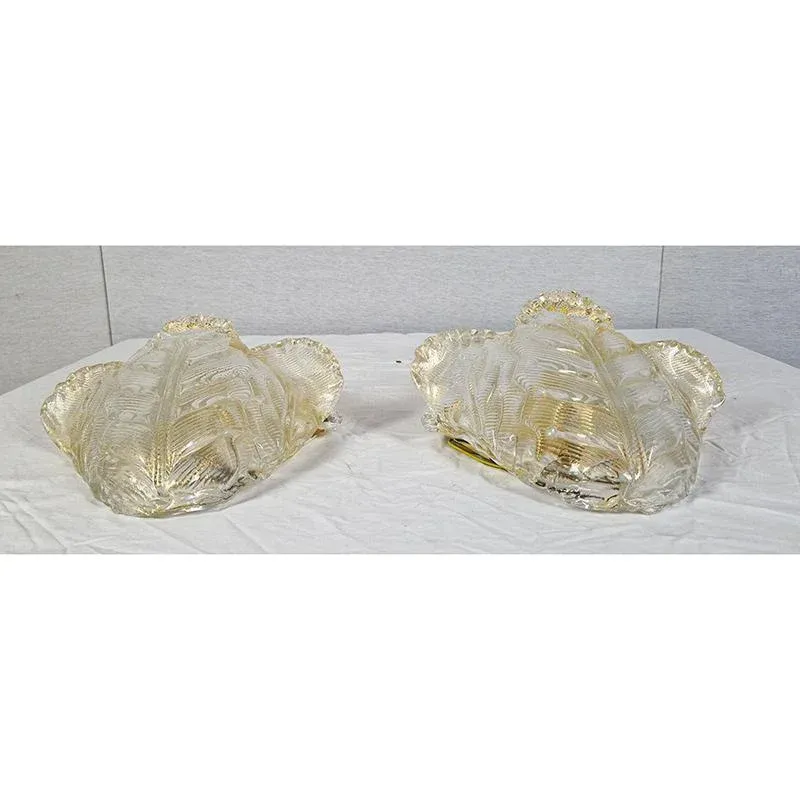 Murano Glass Wall Lights, 1950s, Set of 2
