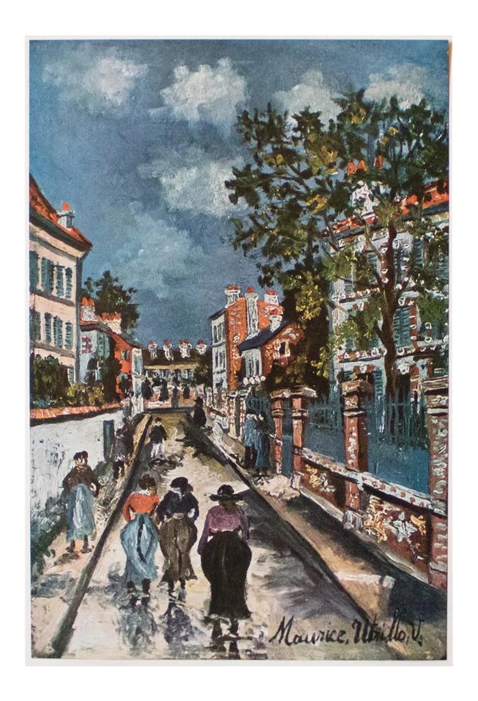 MAURICE UTRILLO、SCENE DE RUE、海外版超希少レゾネより 1950s-after-maurice-utrillo-