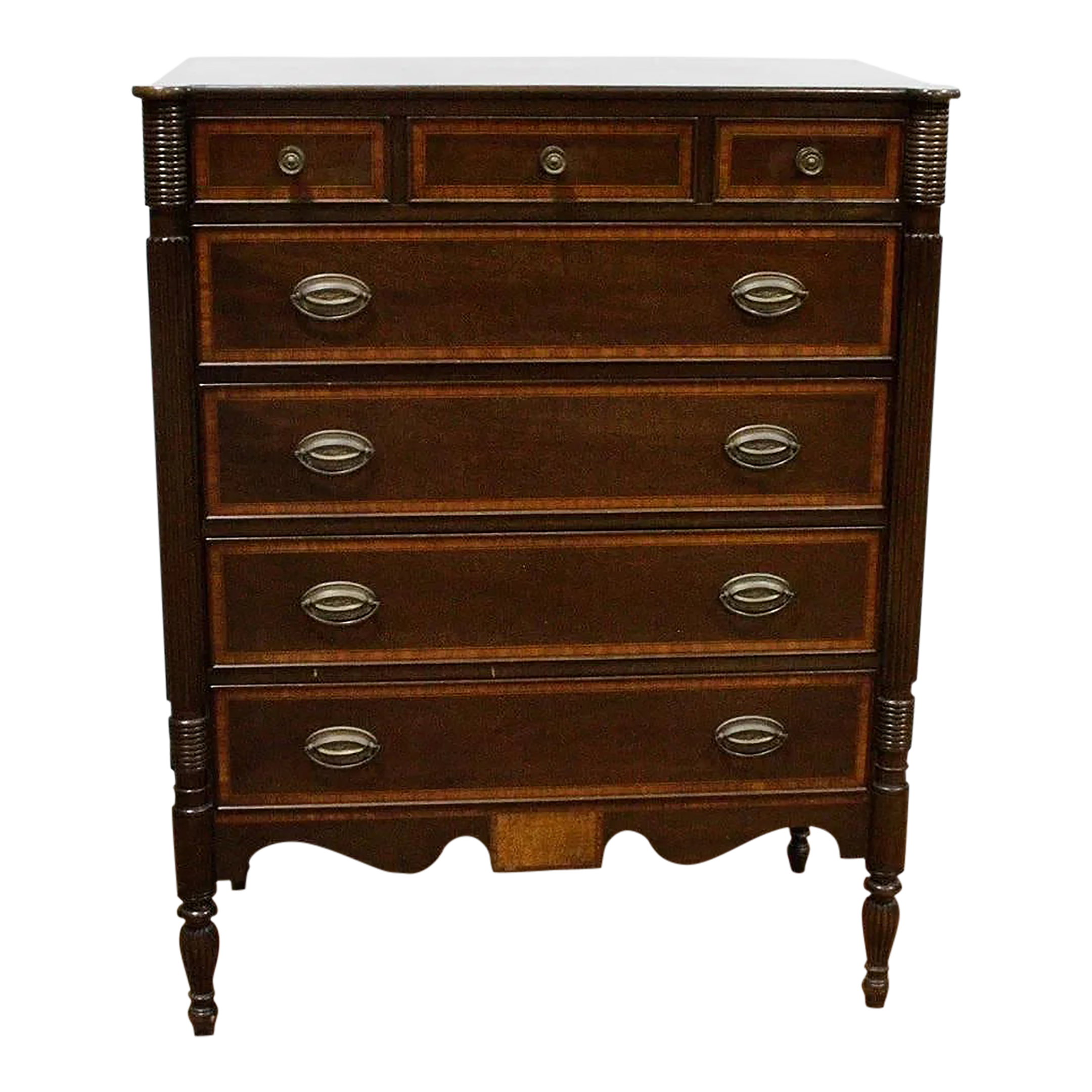 1920s Kittinger Mahogany 5-Drawer Chest of Drawers