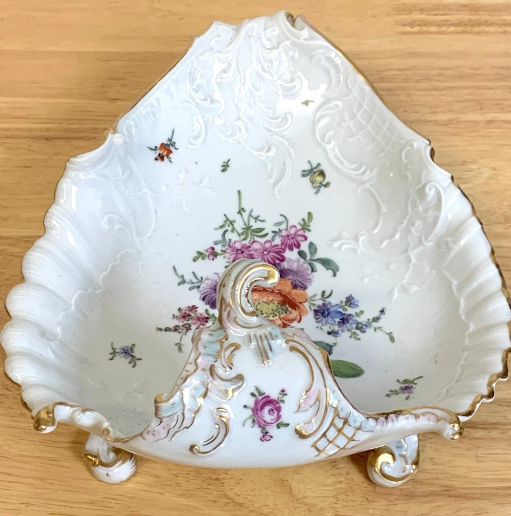 Rococo Revival Dresden Porcelain Footed Bowl, by Helena Wolfsohn 