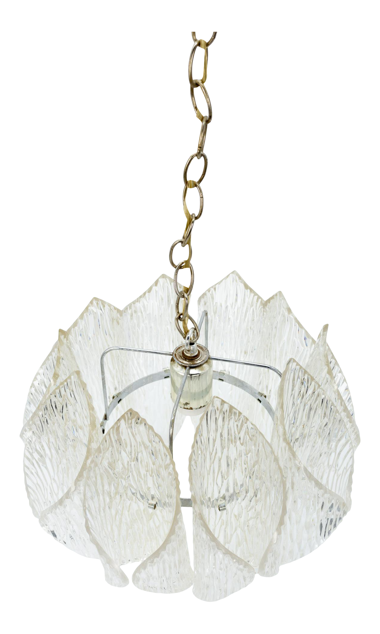 Mid Century Lucite Swag Chandelier Chairish