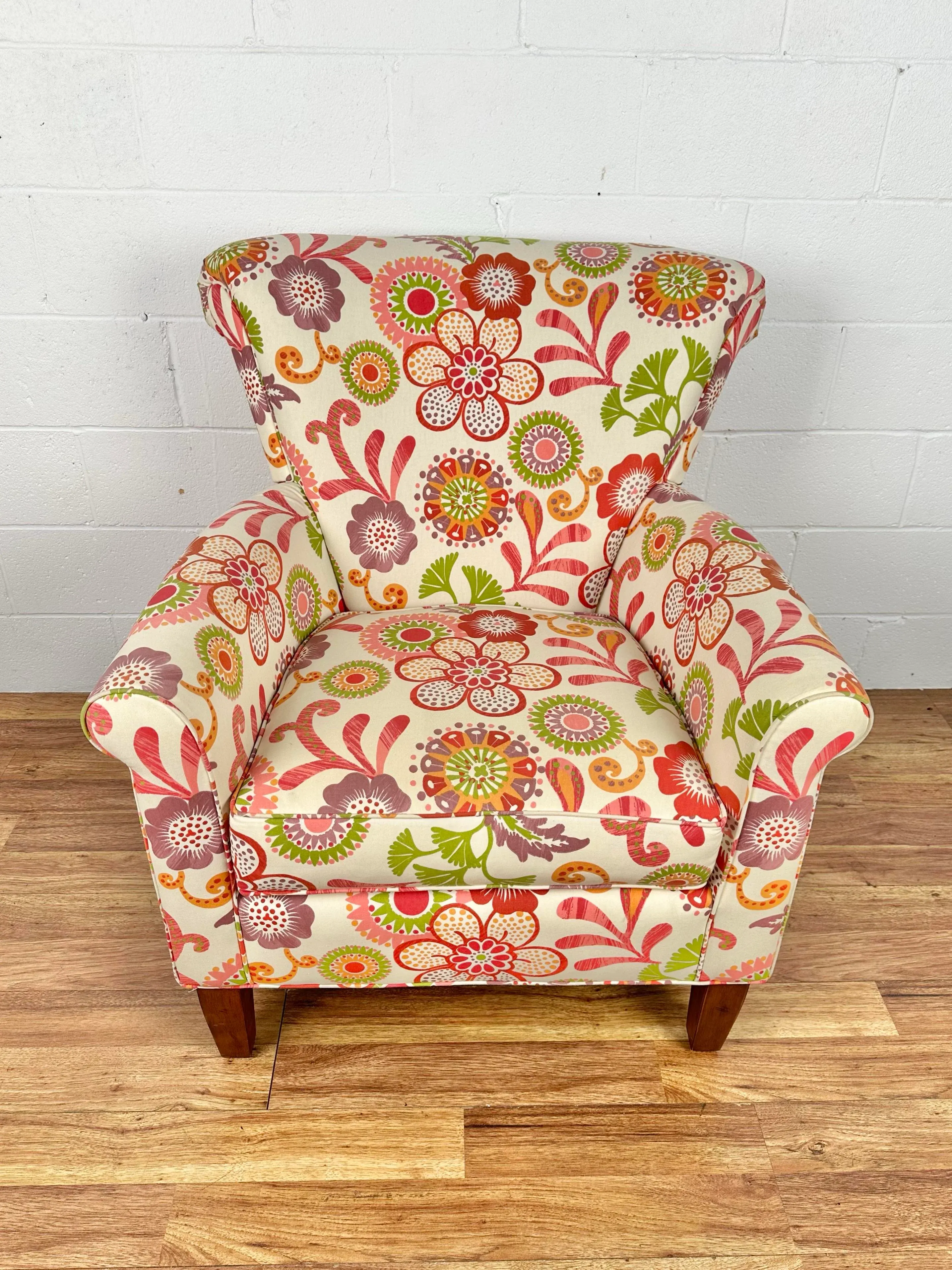 Fairfield Chair Floral Upholstered Lounge Chair Chairish