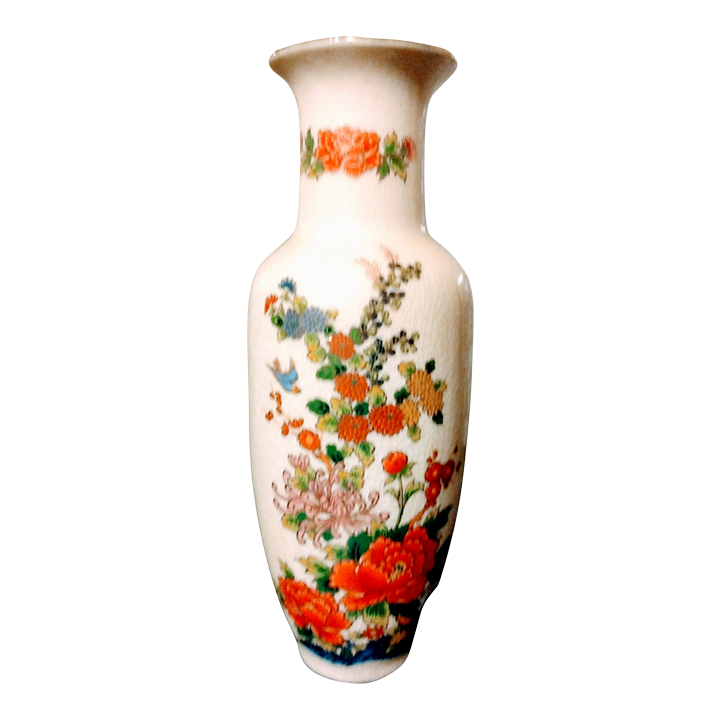 Vintage Japanese Porcelain Hand Painted Vase Chairish