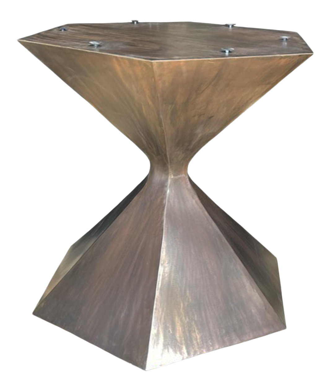 Bronze Round Metal Table Base for Entryway or Foyer Tables Handmade by