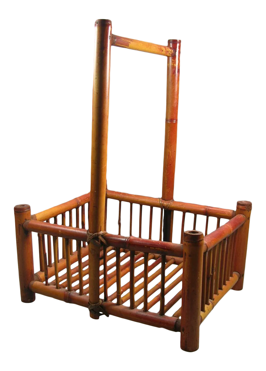 Japanese Mid Century Bamboo Picnic Basket Chairish