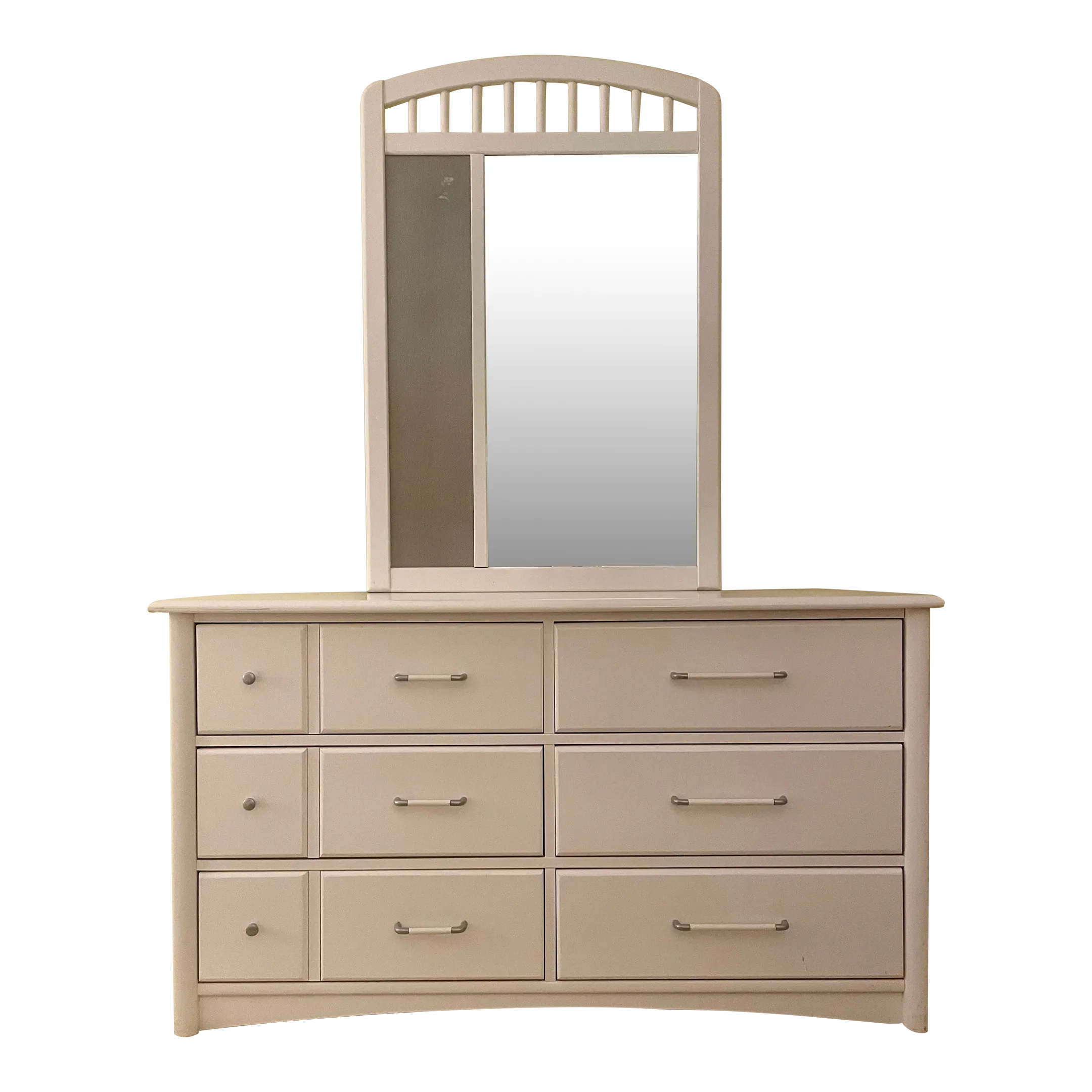 Jamie Young Roman Leather Table Lamp with Linen Shade, BlueStanley Furniture White Dresser With Mirror