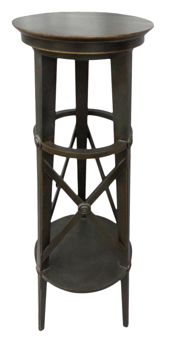 Traditional Wooden Tall Pedestal Table Chairish