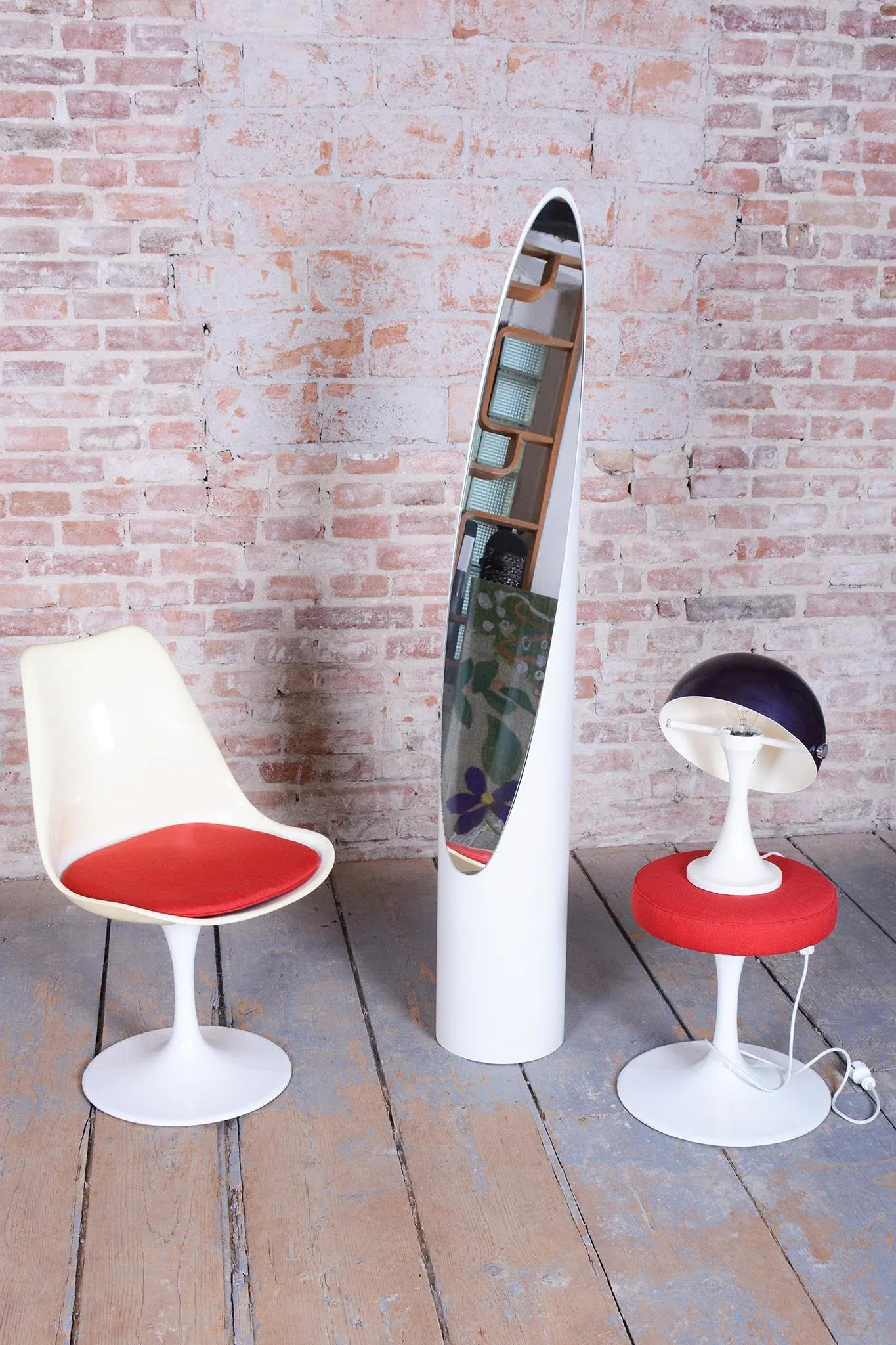 Mid-Century Modern Floor Mirror by Roger Lecal, 1970s | Chairish