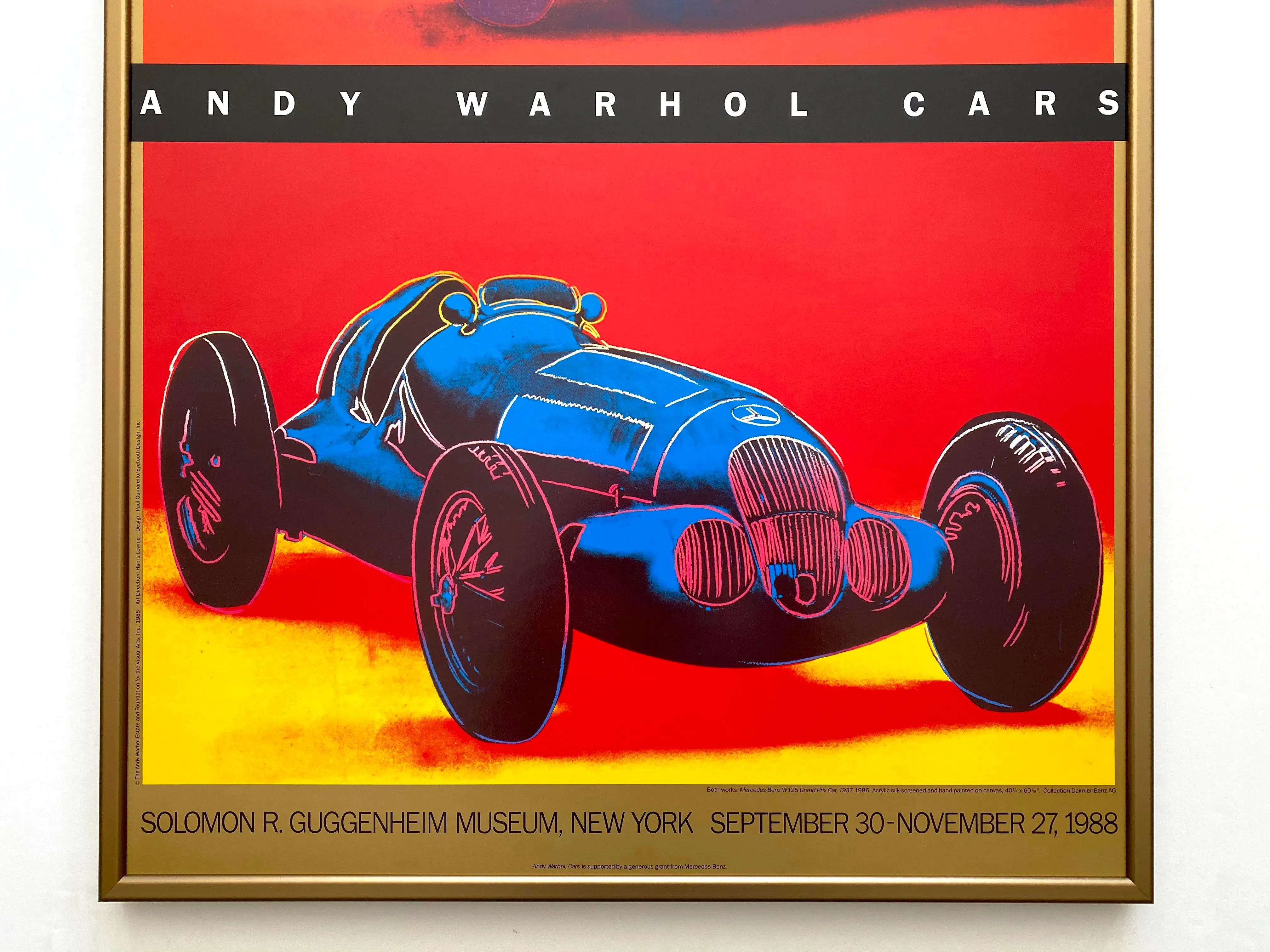 絵画 Andy Warhol Cars Original 1988 Andy Warhol CARS Mercedes Benz Guggenheim