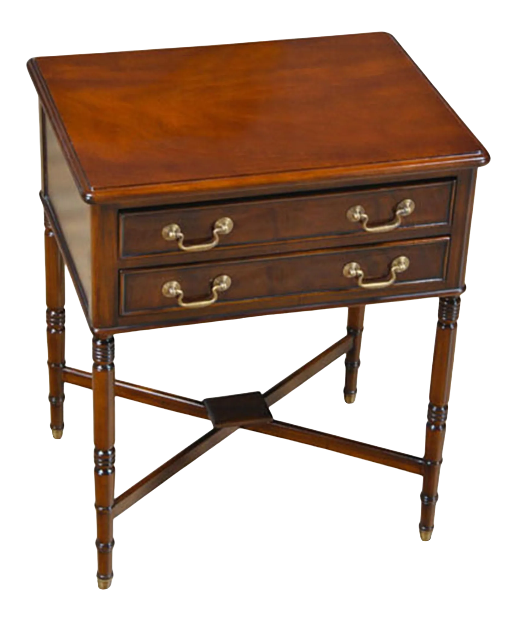 Traditional Mahogany Turned Leg Table Chairish