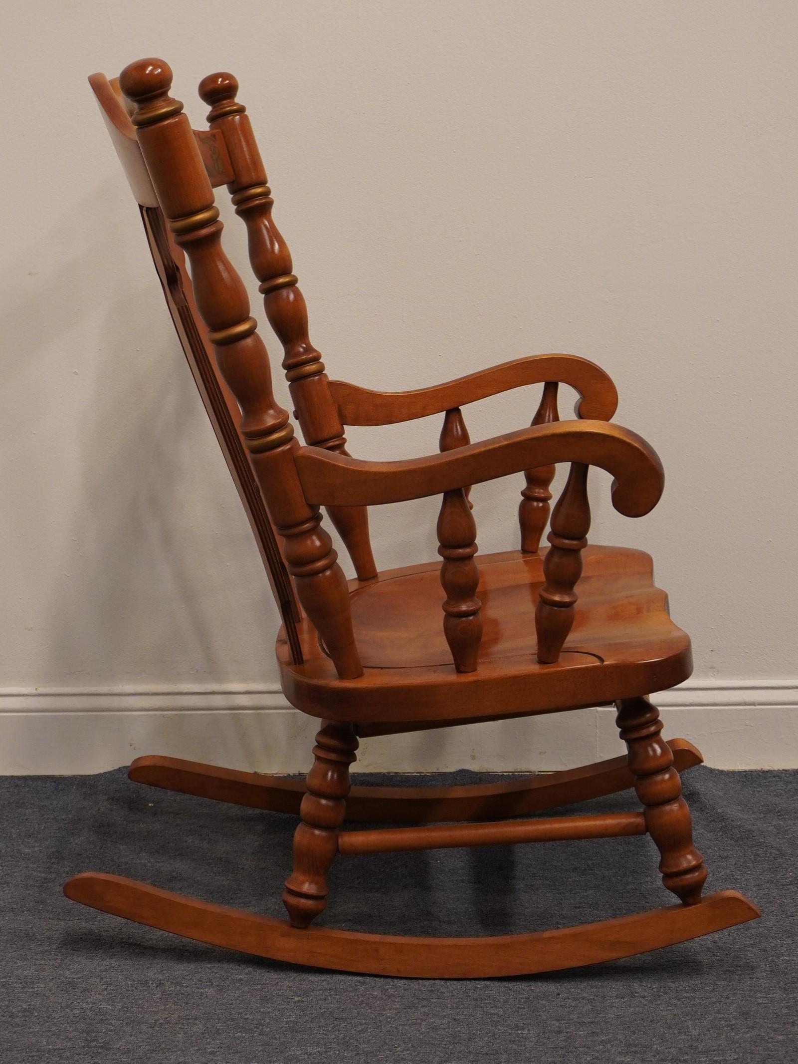 Tell City Solid Hard Rock Maple Colonial Style Rocking Chair W