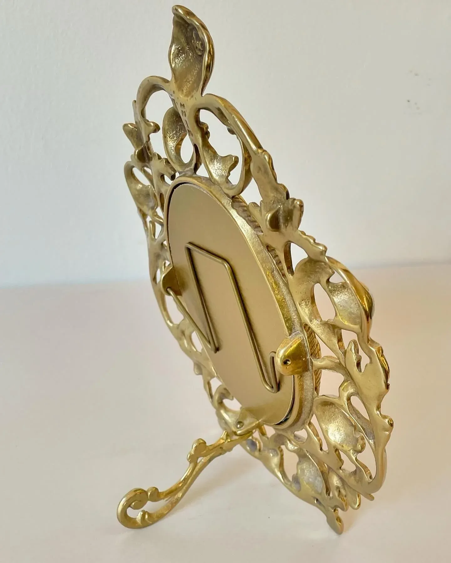 Large Vintage Solid Brass Picture Frame