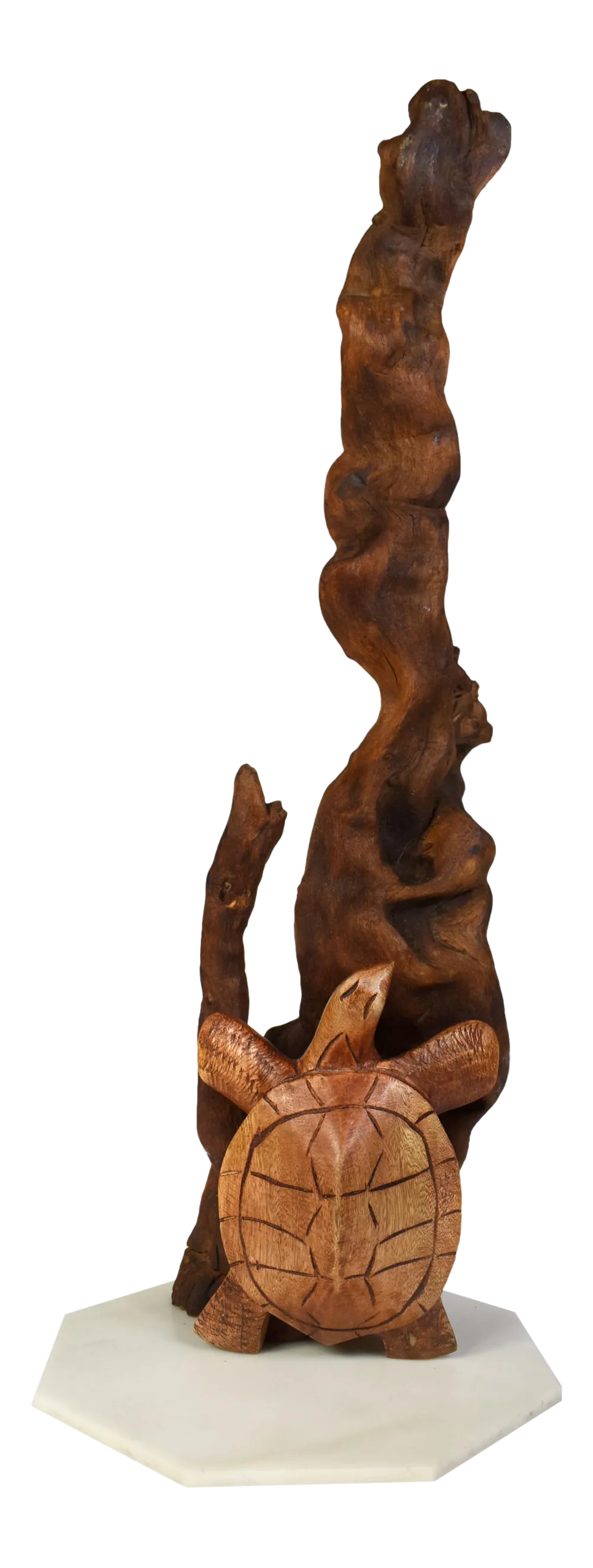 Vintage Organic Drift Wood With Turtle on Base