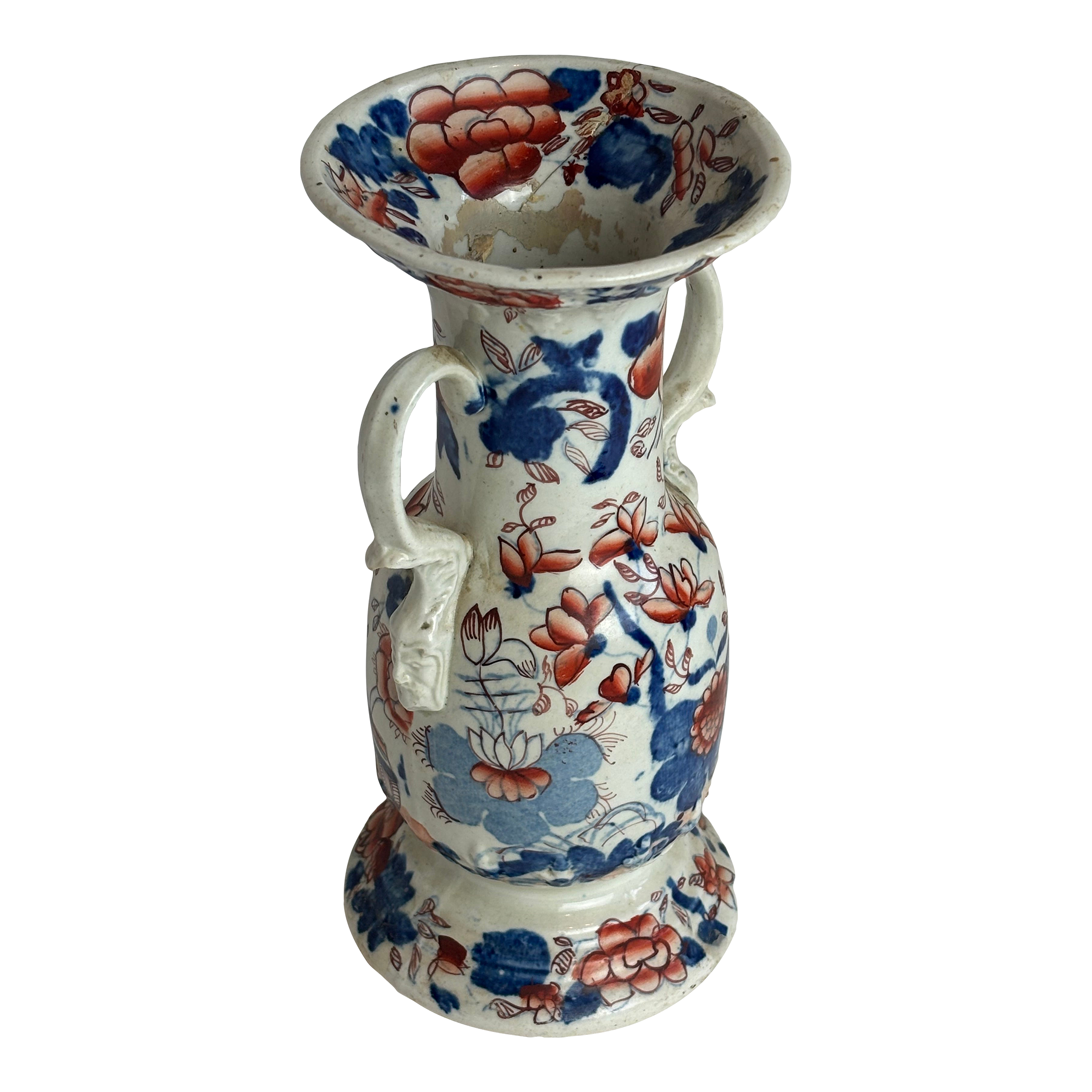 Mid 20th Century Chinese Porcelain Blue + Rust Vase main image 8