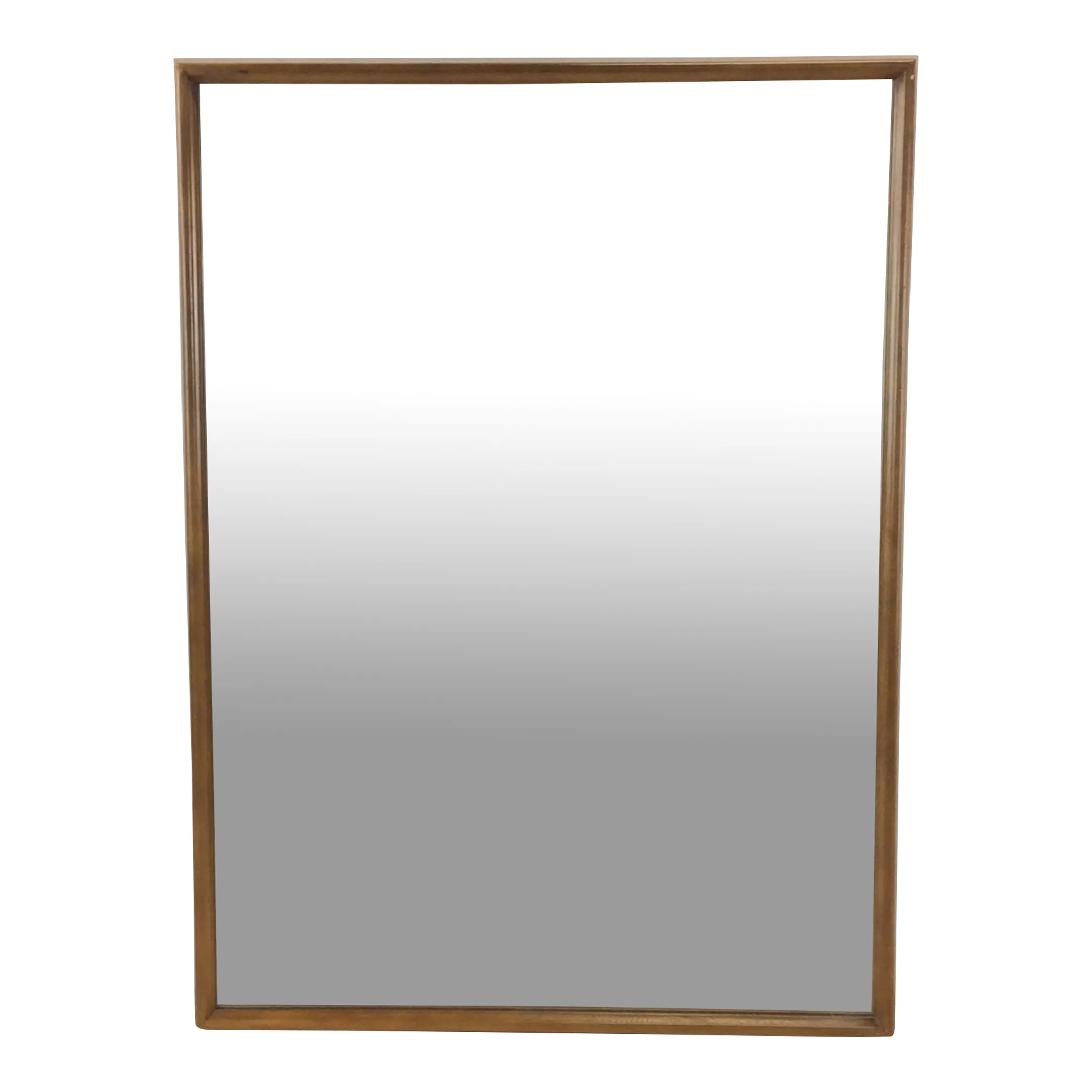 Mid century modern wall mirror with beveled maple frame chairish