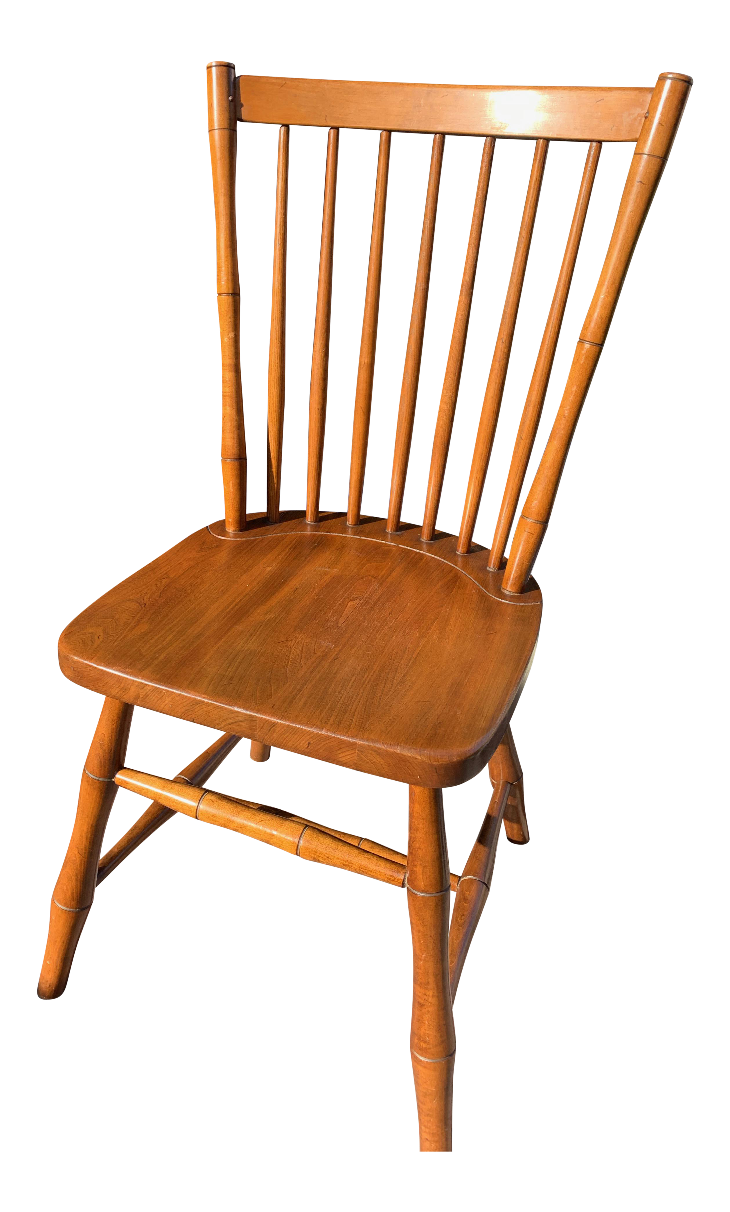 1960s Vintage Original Leopold Stickley Cherry Wood Windsor Chair Chairish