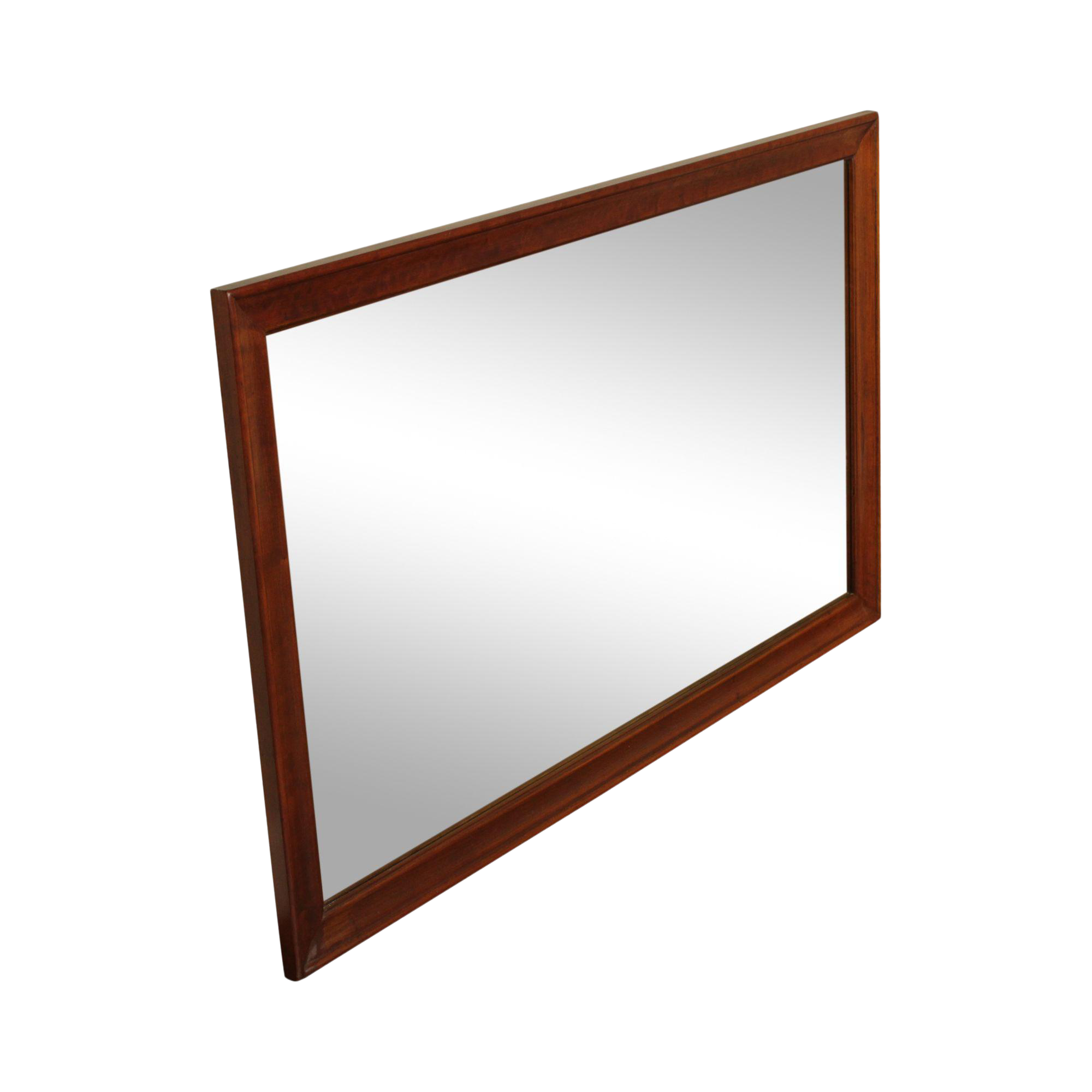 Vintage Solid Cherry Wood Frame Rectangular Wall Mirror Chairish