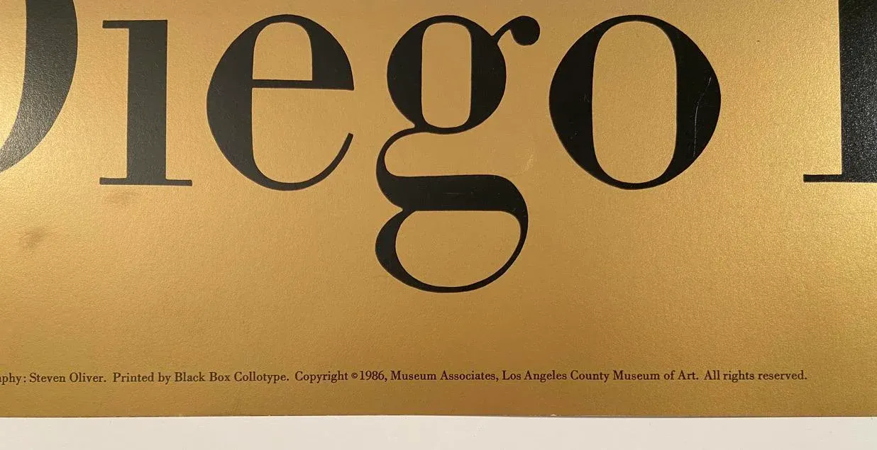 1980s Diego Rivera Los Angeles County Museum of Art Poster