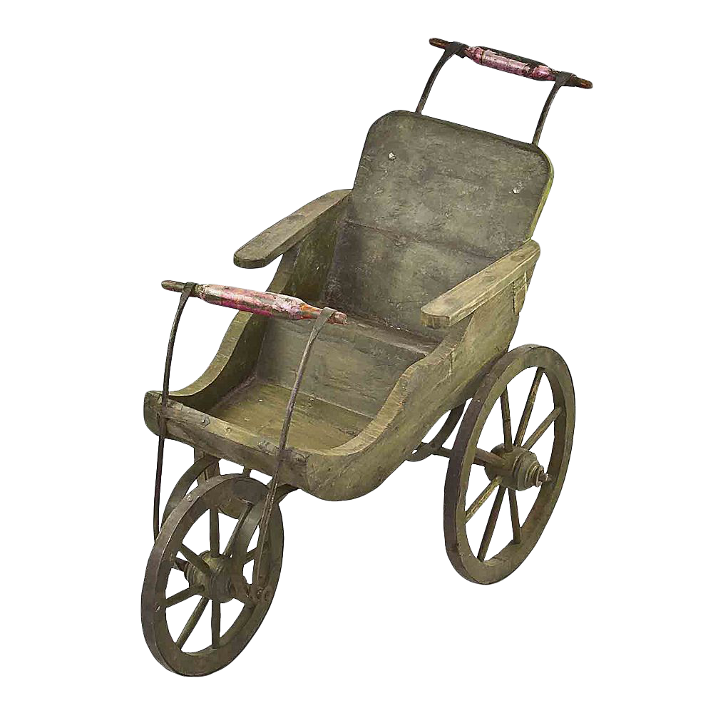 wooden baby wagon