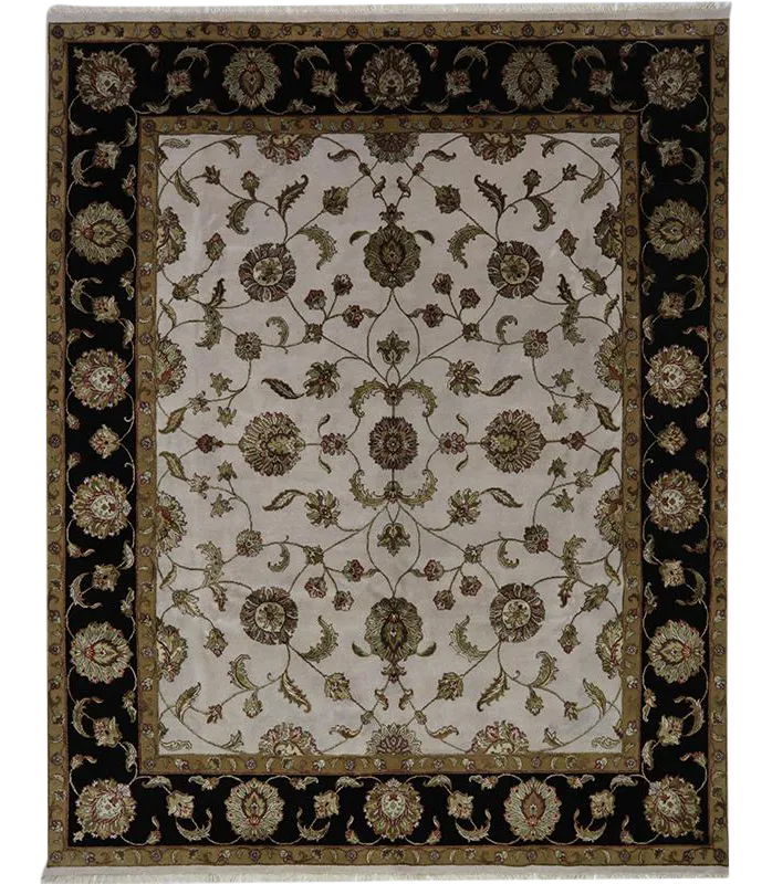 Handwoven Tabriz Style Wool and Silk Area Rug 8'2"×10'1" Chairish