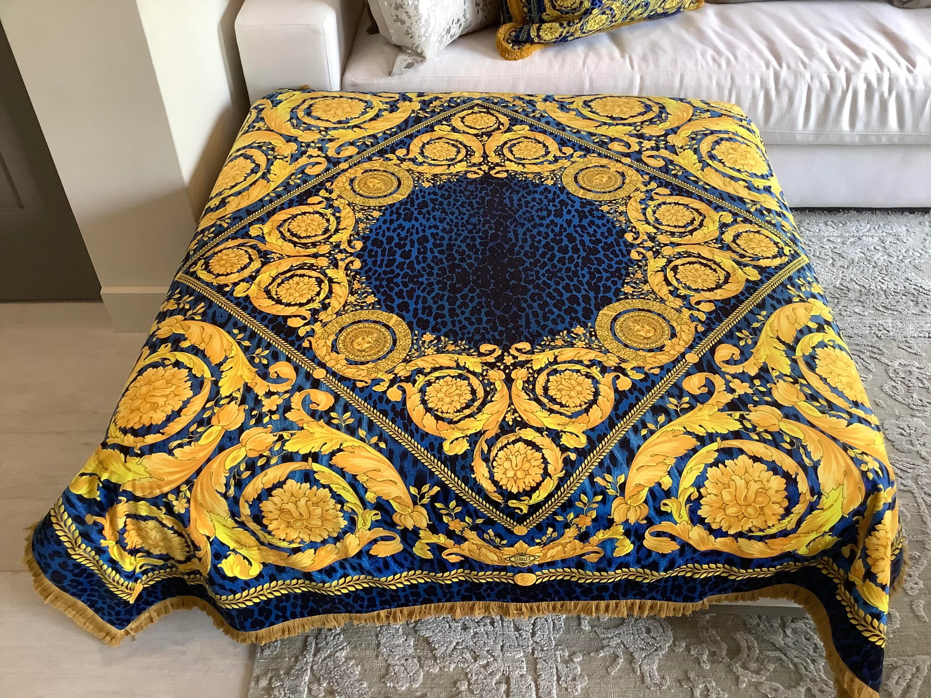 Fleece Blankets Baroque Brand Blanket Custom Made Atelier Versace